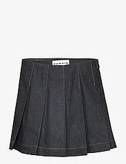 REMAIN Birger Christensen - Raw Denim Pleated Mini Skirt - black - 0