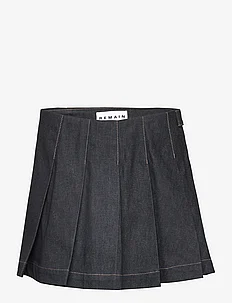 Raw Denim Pleated Mini Skirt, REMAIN Birger Christensen