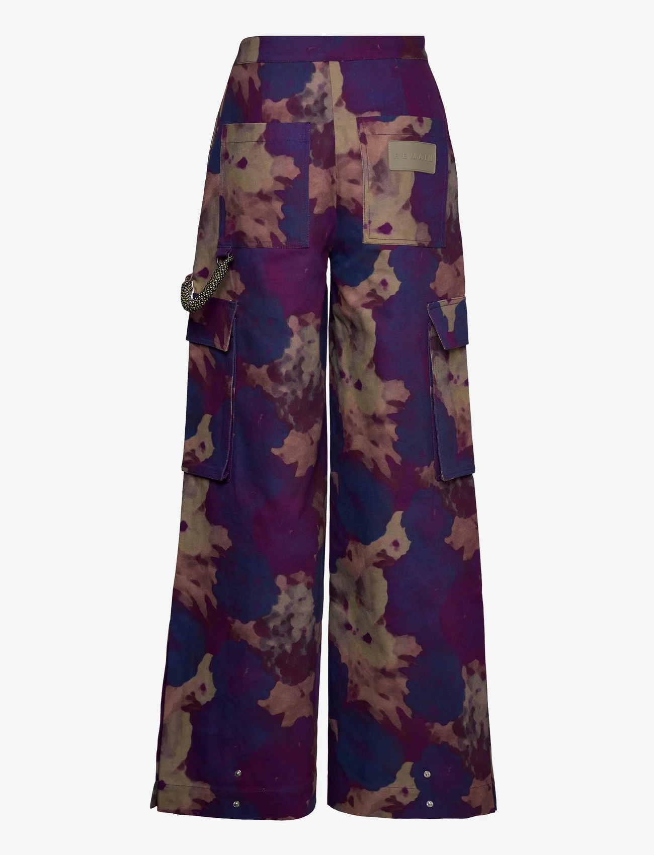 REMAIN Birger Christensen - Printed Canvas Wide Pants - cargobyxor - passion flower comb. - 1
