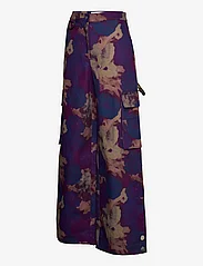 REMAIN Birger Christensen - Printed Canvas Wide Pants - cargobyxor - passion flower comb. - 3