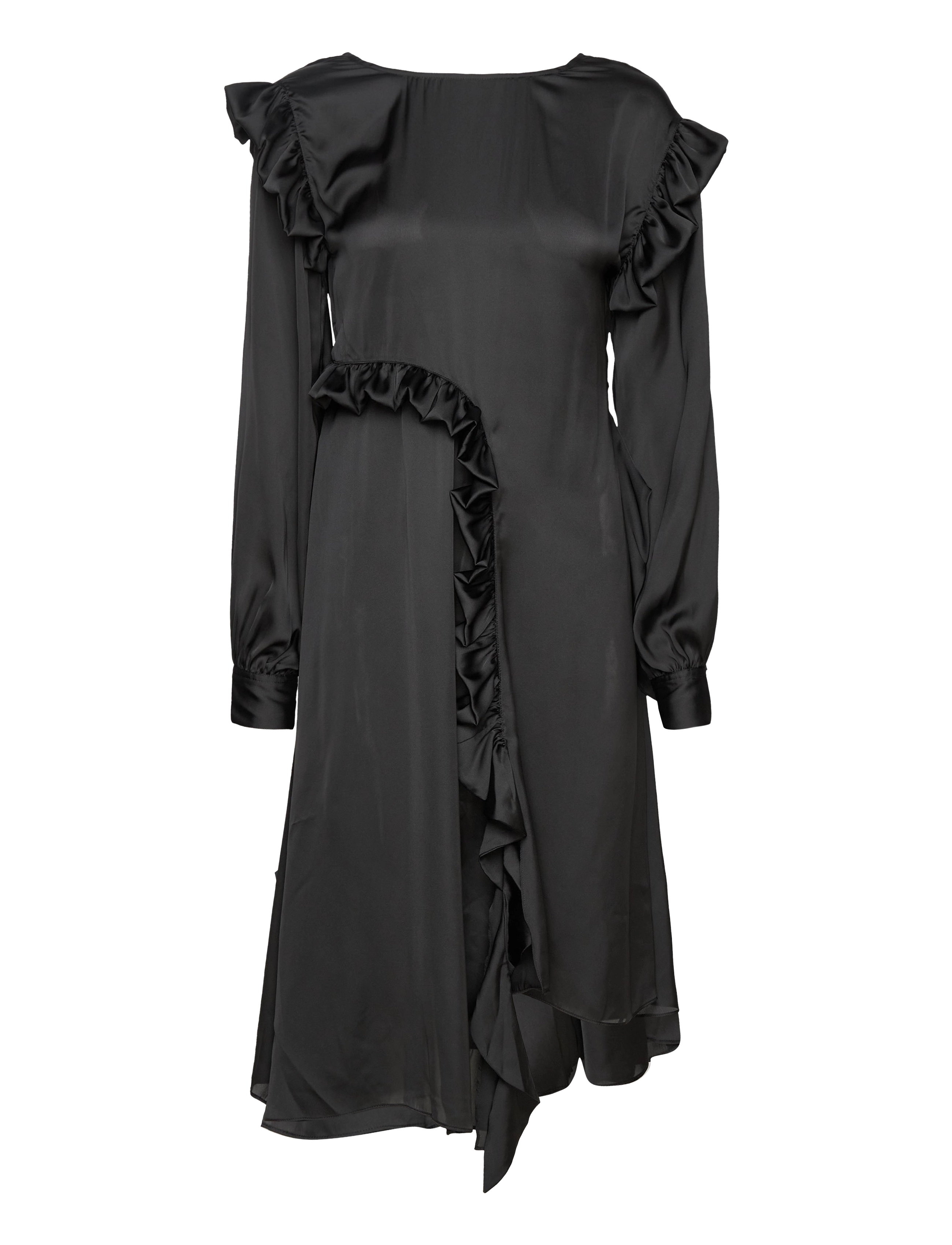 REMAIN BIRGER CHRISTENSEN Hell Satin Draped Kleid Schwarz - 34 - Damen