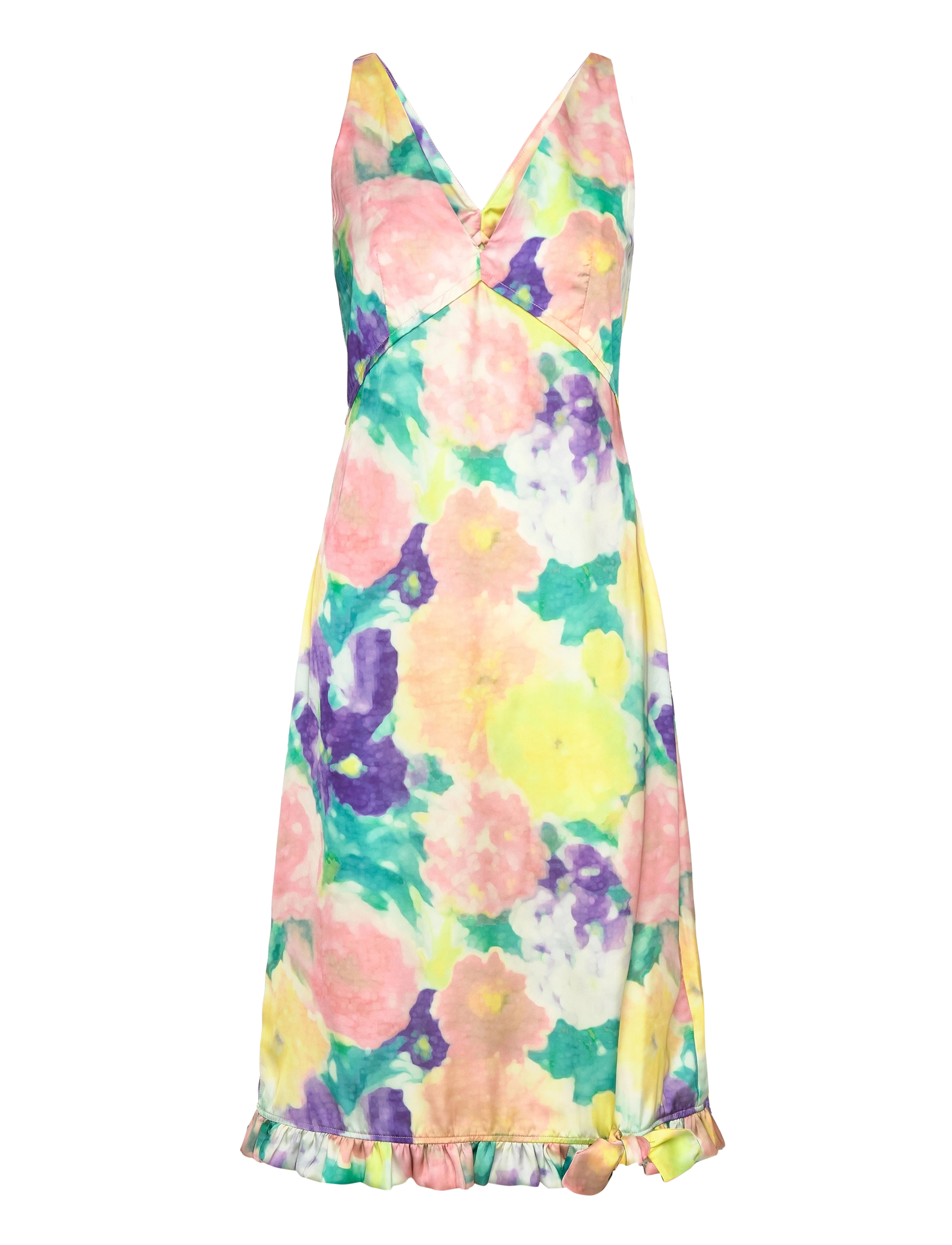 REMAIN BIRGER CHRISTENSEN Hell Satin Frill Detail Kleid Patterned - 34 - Damen
