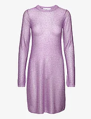 REMAIN Birger Christensen - Sequin Knit Long-Sleeve Mini Dress - paillettenkleider - purple rose - 0