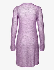 REMAIN Birger Christensen - Sequin Knit Long-Sleeve Mini Dress - paillettenkleider - purple rose - 1
