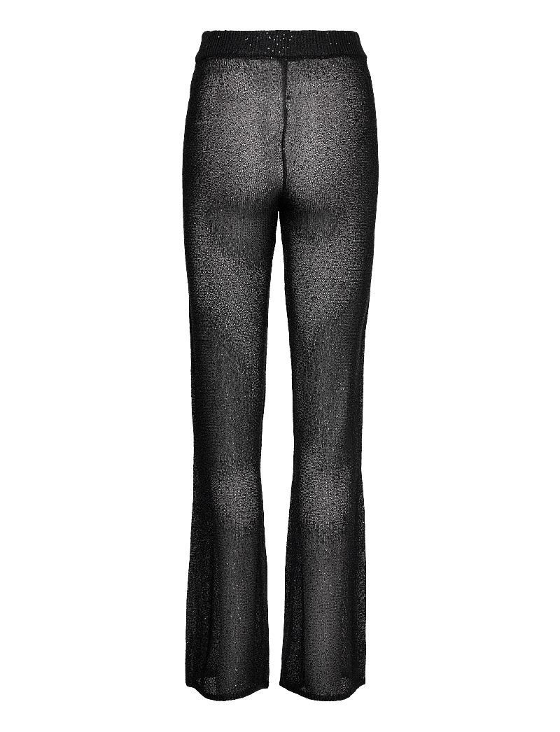 REMAIN Birger Christensen - Sequin Knit Fitted Flared Pants - flare bukser - black - 2