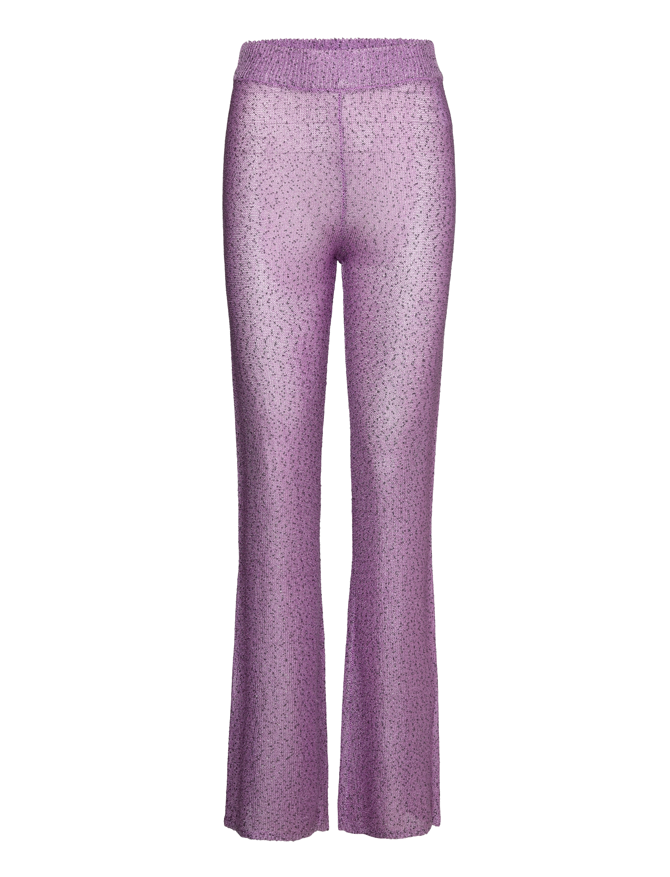 REMAIN Birger Christensen - Sequin Knit Fitted Flared Pants - flare bukser - purple rose - 1