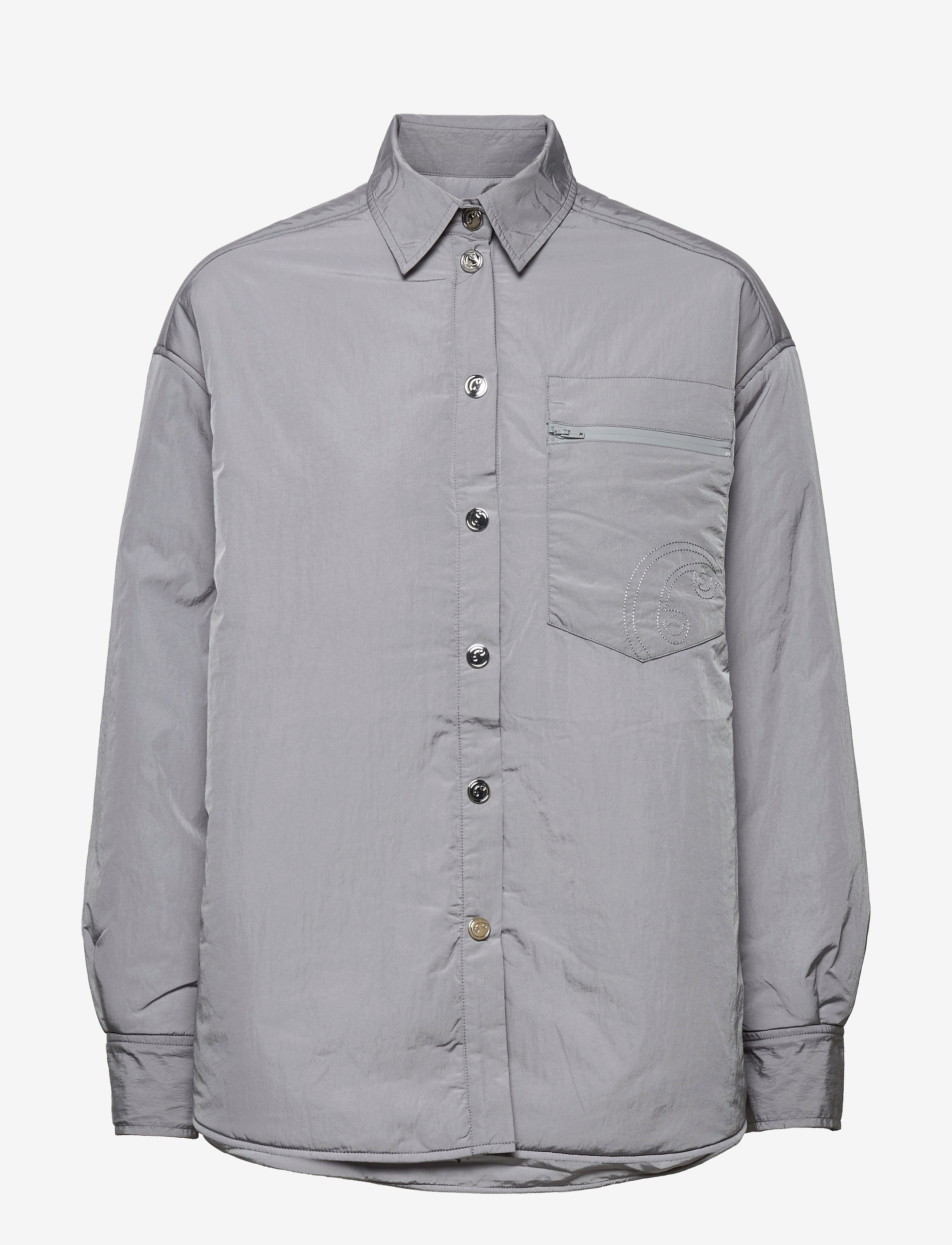 REMAIN Birger Christensen Evy Shirt, Overshirt, Grå, Str: 34