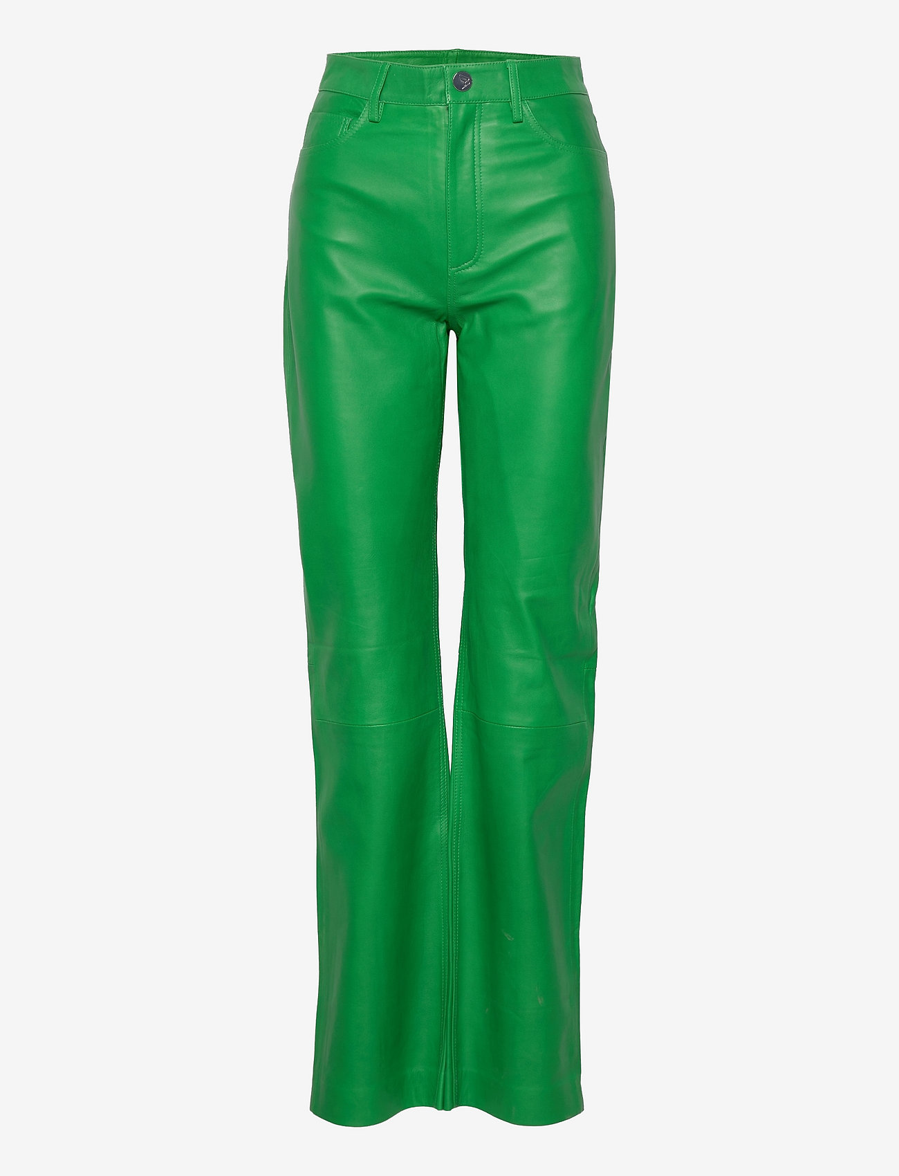 REMAIN Birger Christensen - Lynn Pants Leather - fern green - 0