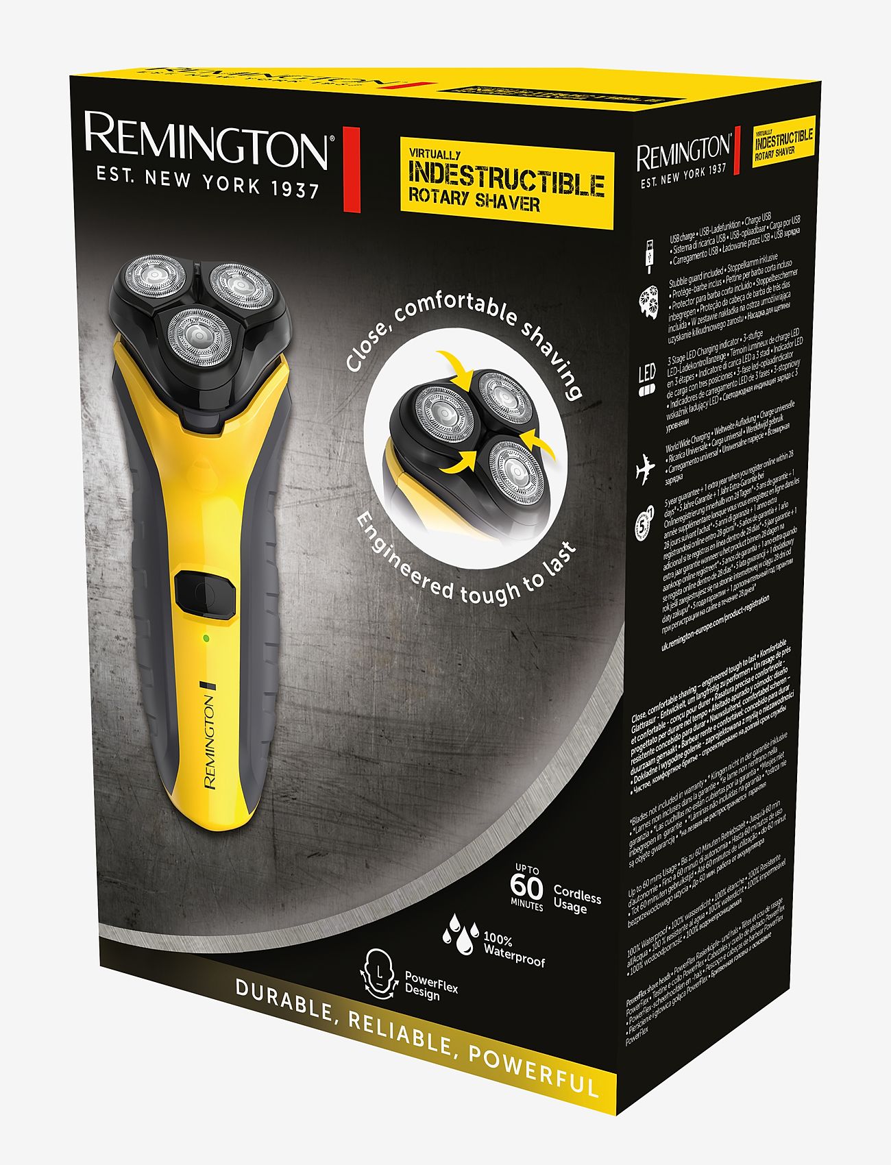 Remington - PR1855 Virtually Indestructible Rotary Shaver - no color - 1