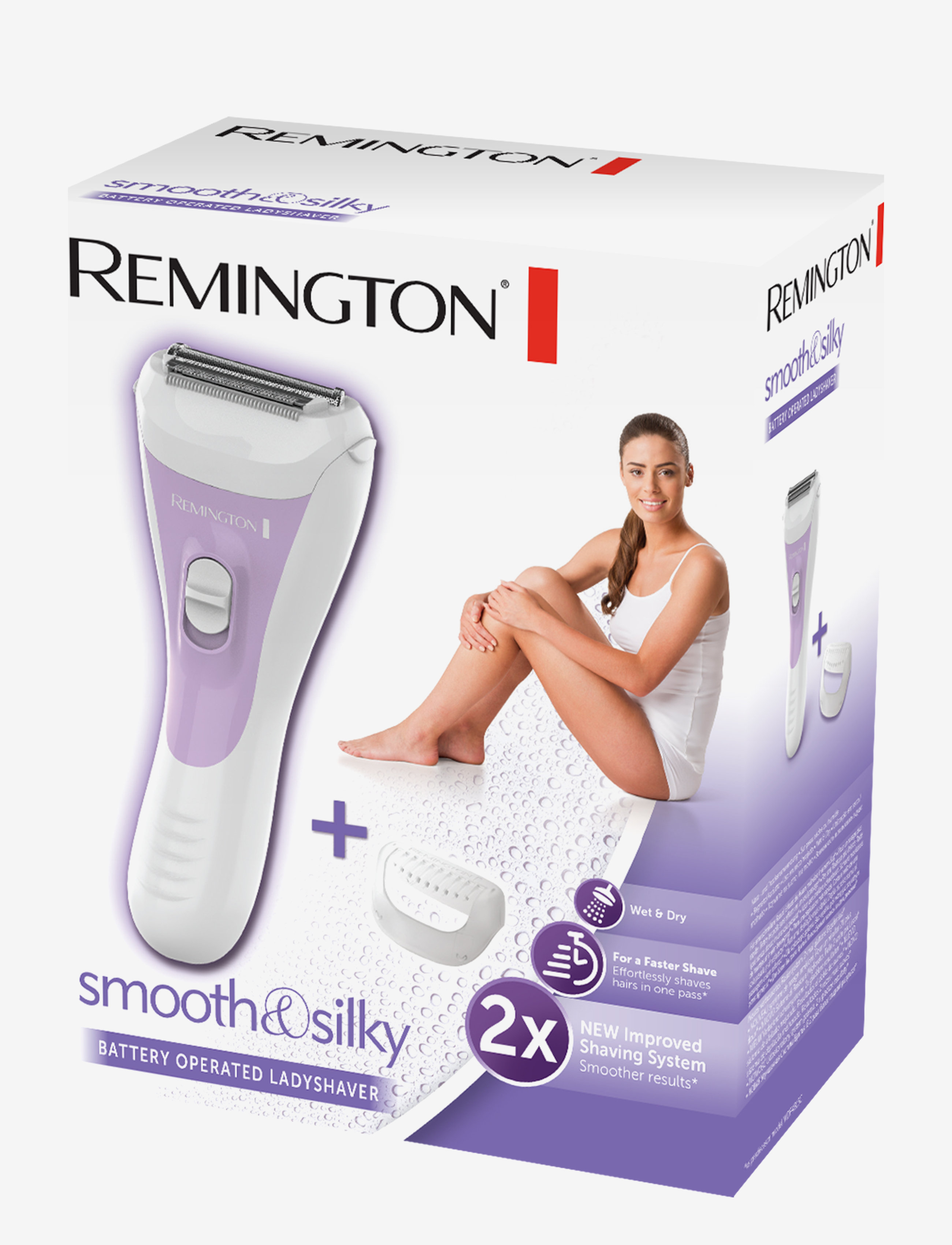 Remington - WSF5060 SMOOTH & SILKY Battery Operated Lady Shaver - hair removal - clear - 4
