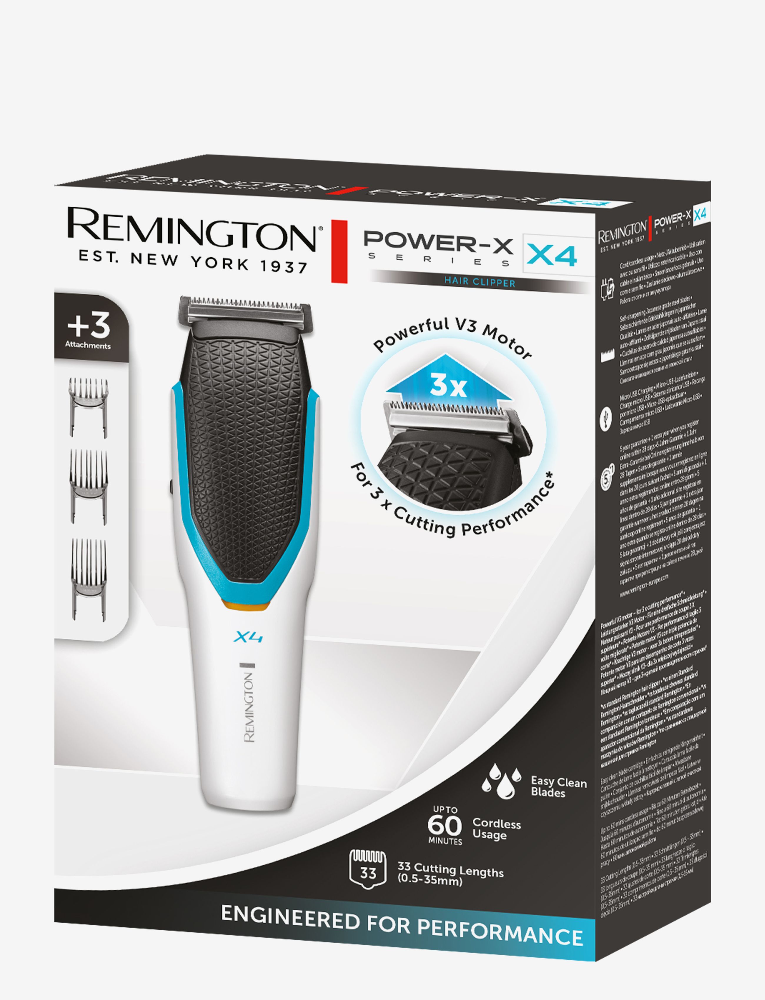 Remington - HC4000 X4 PowerX Series Hair Clipper - clear - 1