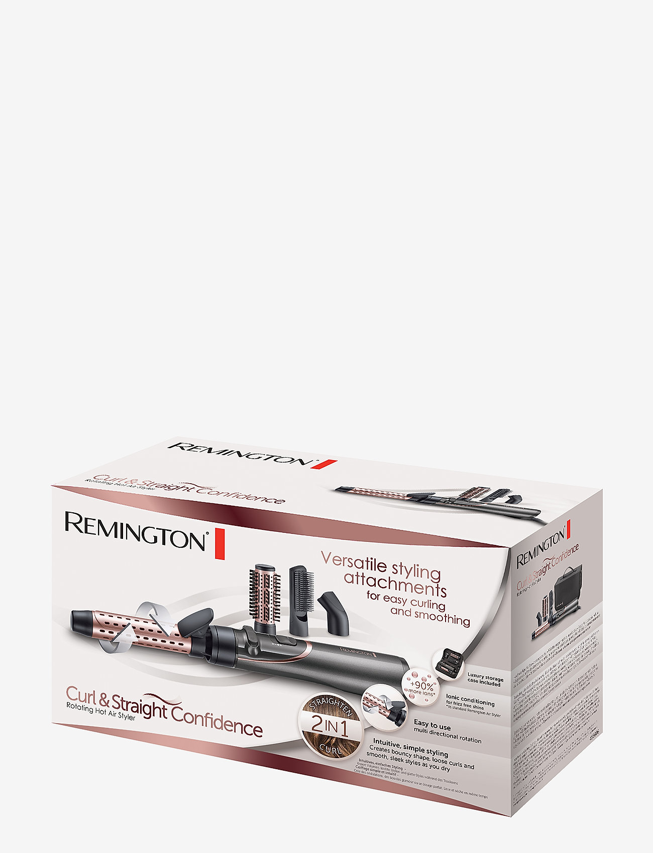 Remington - AS8606 Curl & Straight Confidence Rotating Hot Air Styler - stylingverktyg - no color - 1