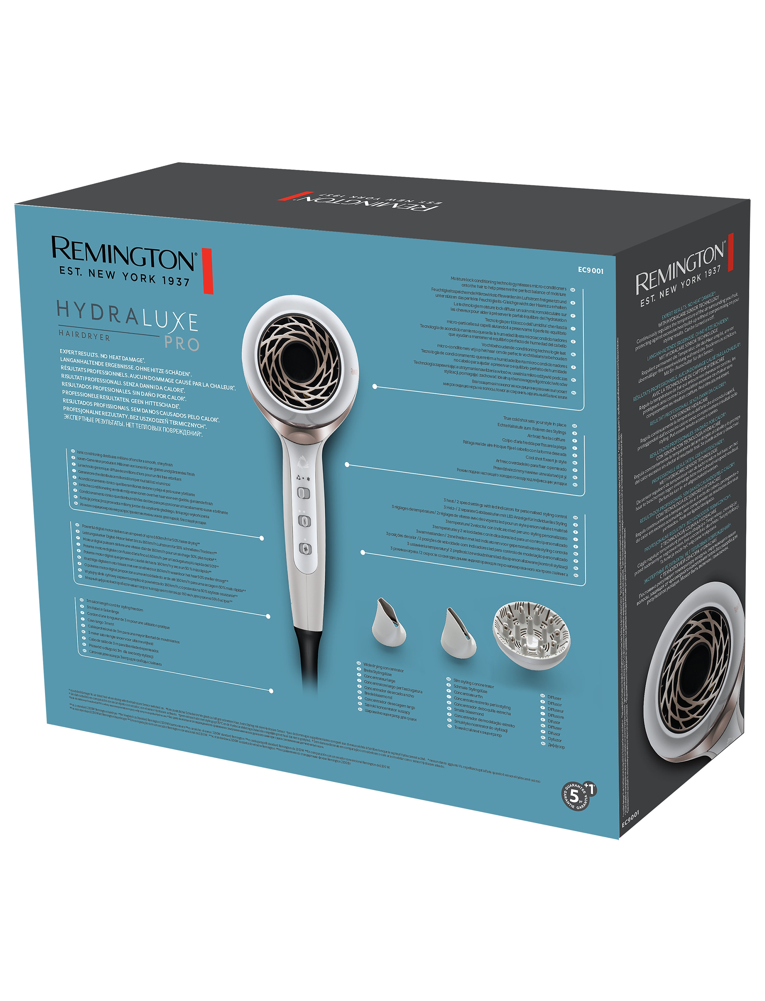 Remington - EC9001 Hydraluxe PRO Hairdryer - hårfön - no color - 5