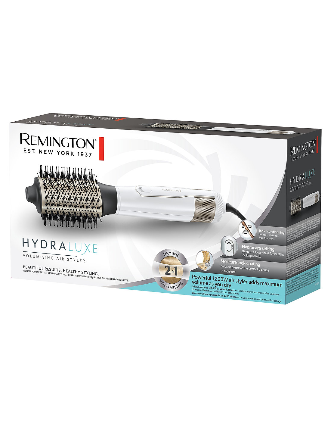 Remington - AS8901 HYDRAluxe 1200W Volumising Air Styler - föönharjad - no color - 1