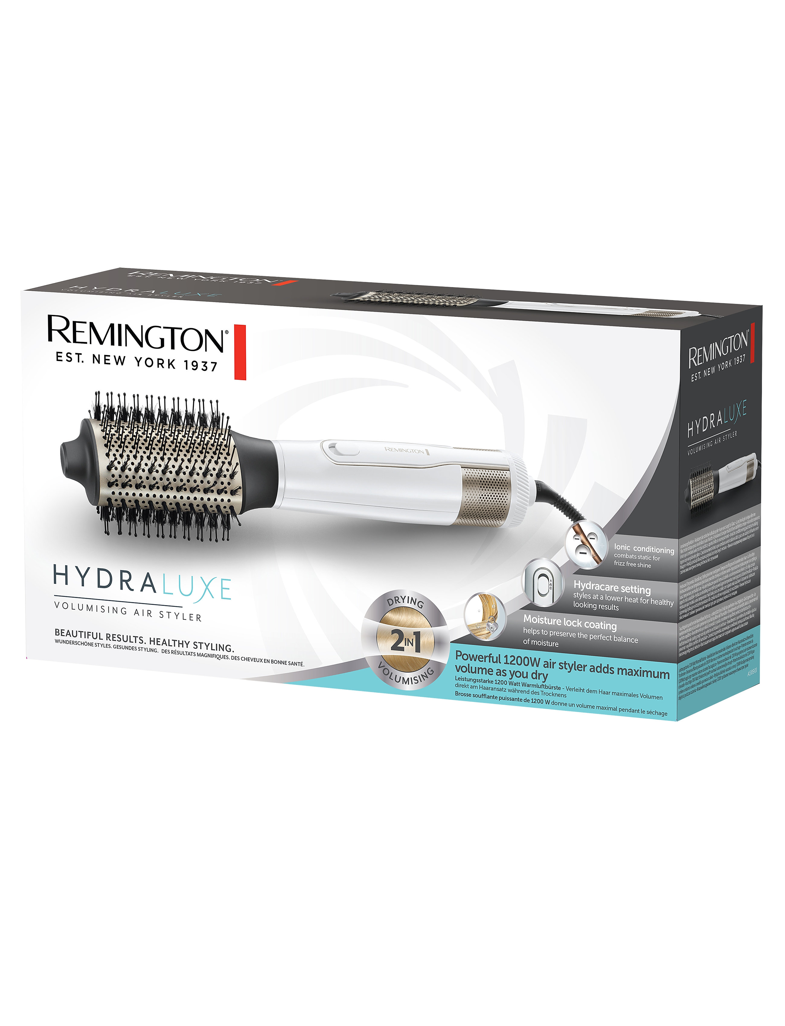 Remington - AS8901 HYDRAluxe 1200W Volumising Air Styler - elektriniai šepečiai - no color - 1