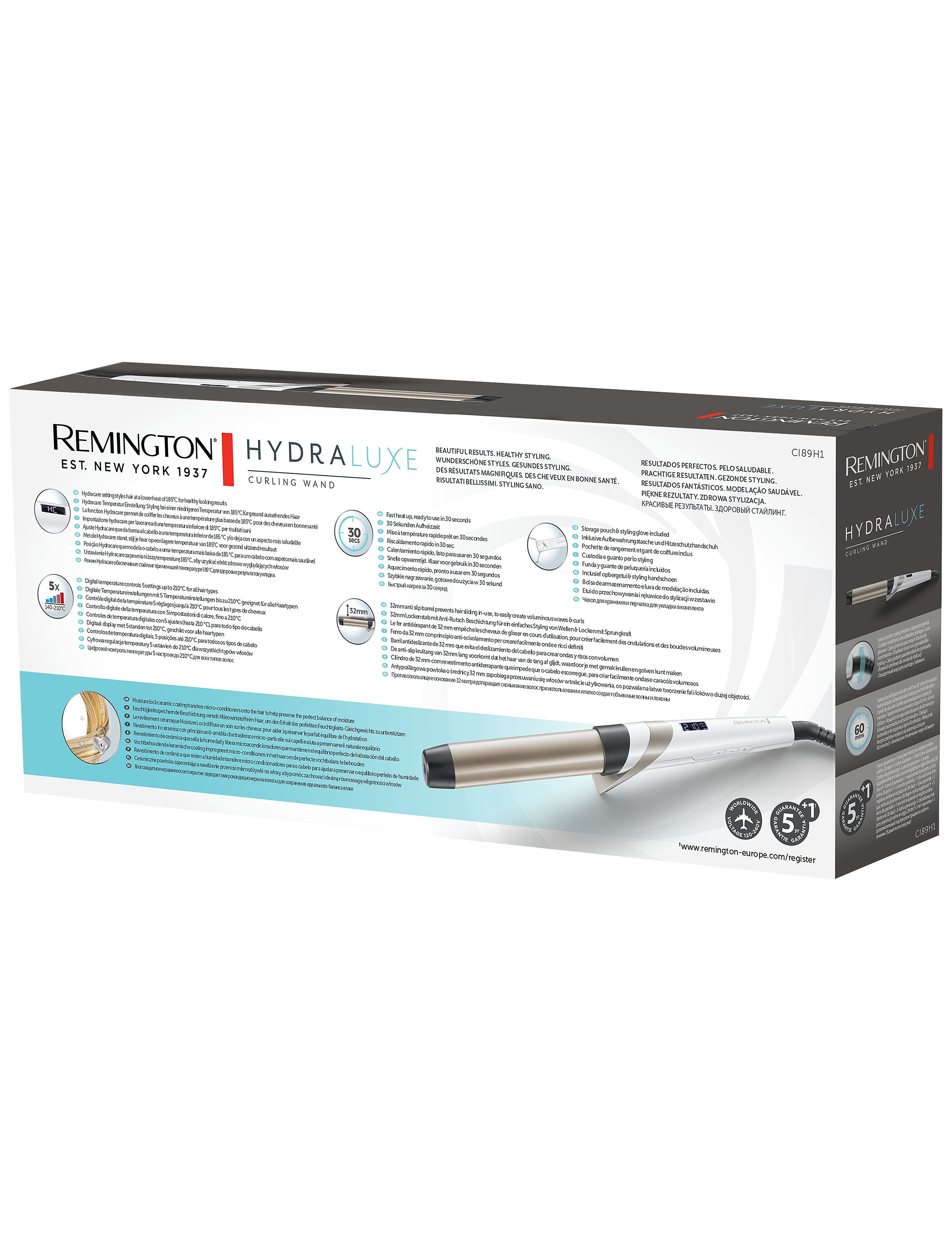 Remington - CI89H1 HYDRAluxe 32mm Wand - krølltang - no color - 2
