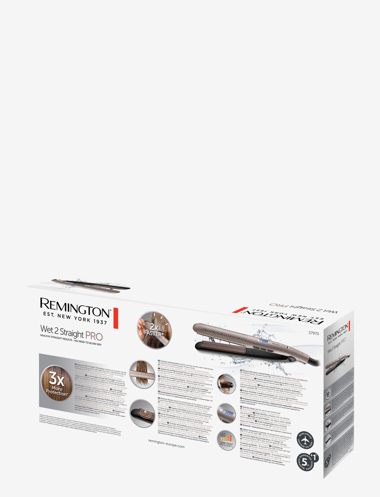 Remington - S7970 Wet2Straight PRO Straightener - glattejern - clear - 5