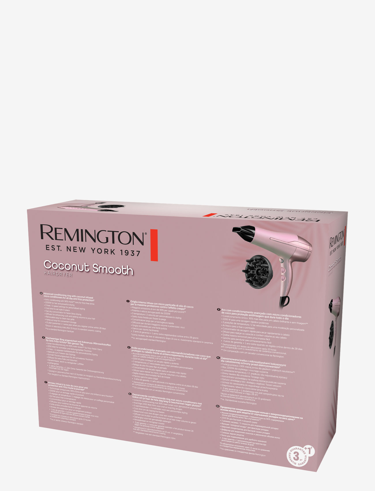 Remington - D5901 Coconut Smooth Hairdryer - hårtørrere - clear - 3