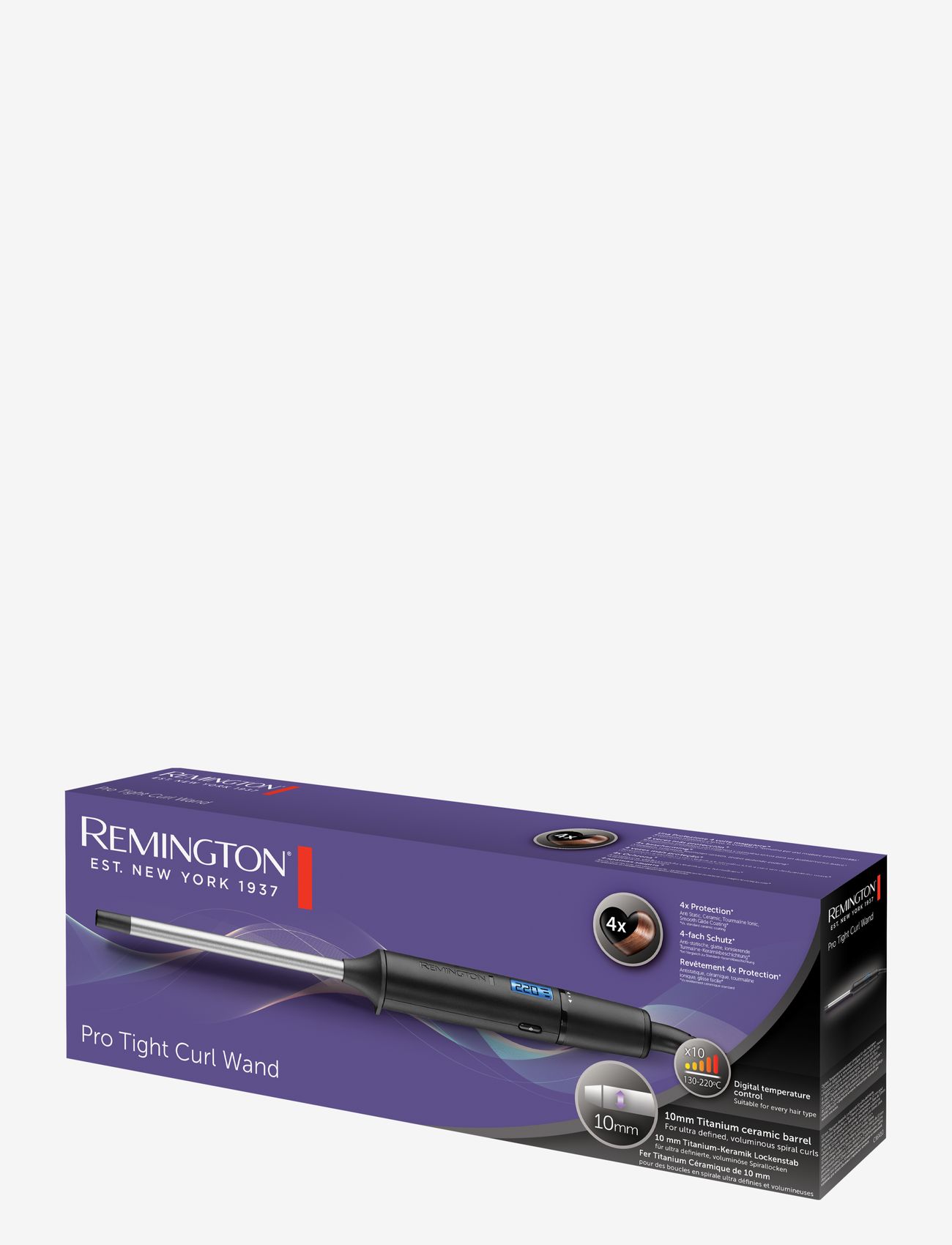 Remington - CI6X10 Pro Tight Curl Wand - locktång - clear - 2