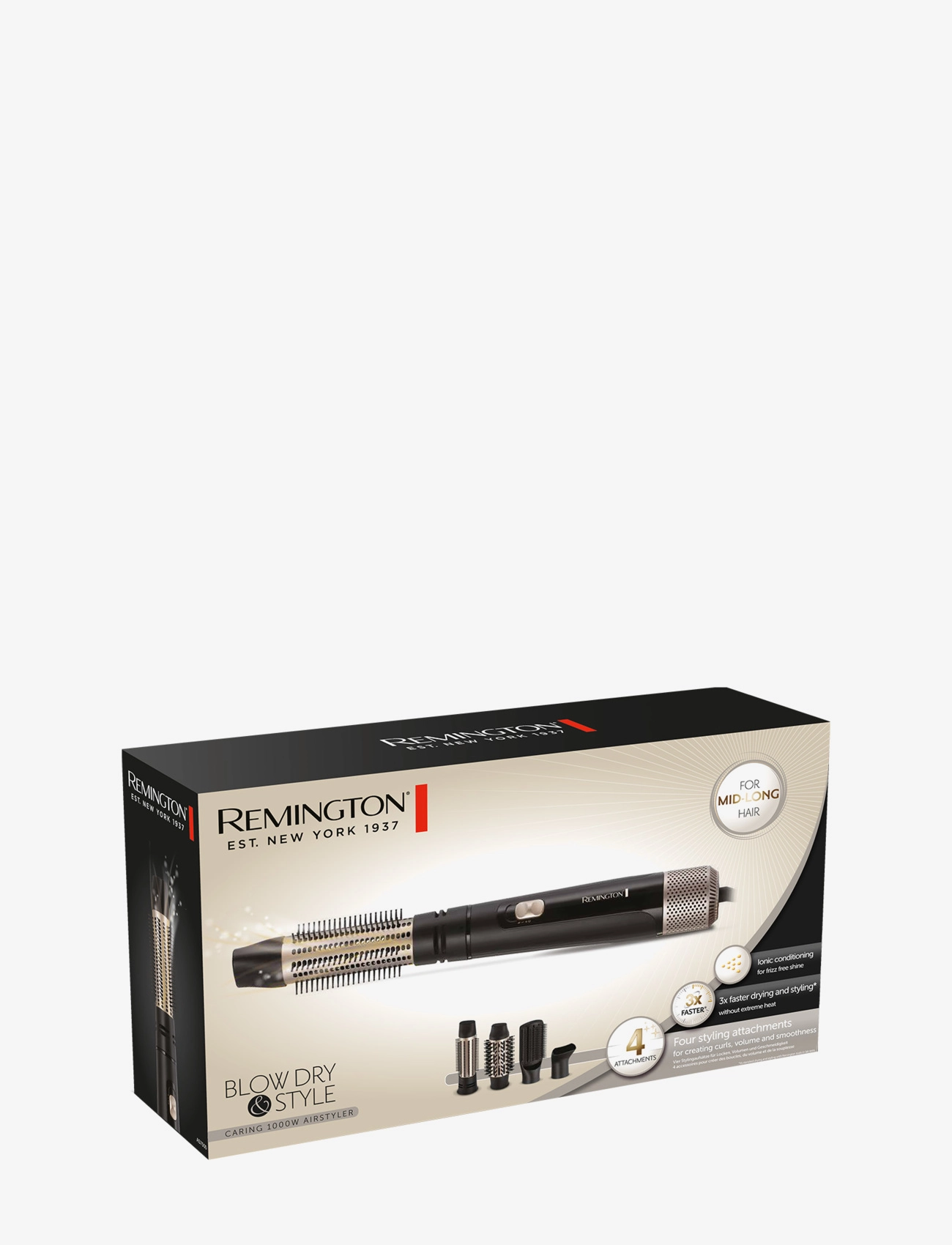 Remington - AS7500 Blow Dry & Style – Caring 1000W Airstyler - heat brushes - no color - 3