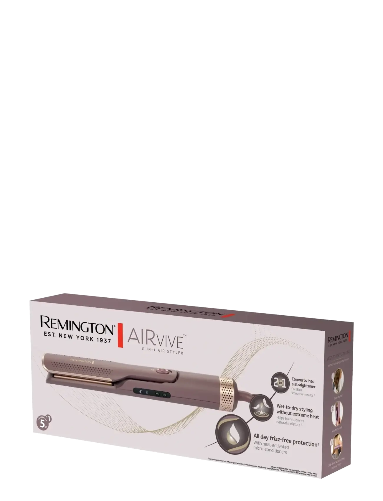 Remington - AirVive™ 2-in-1 Air Styler - glattejern - pink - 4