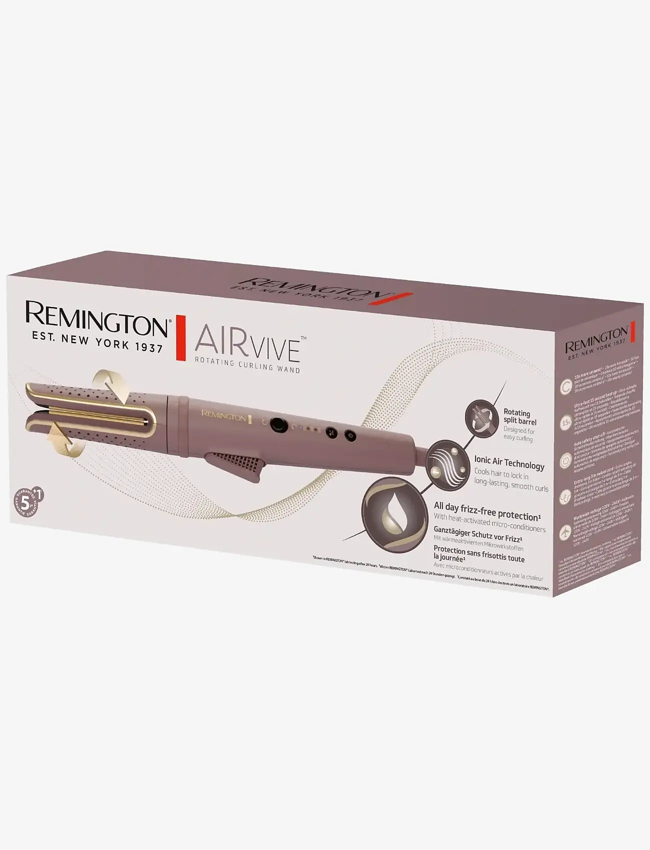 Remington - AIRvive™ Rotating Curling Wand​ - locktång - pink - 4
