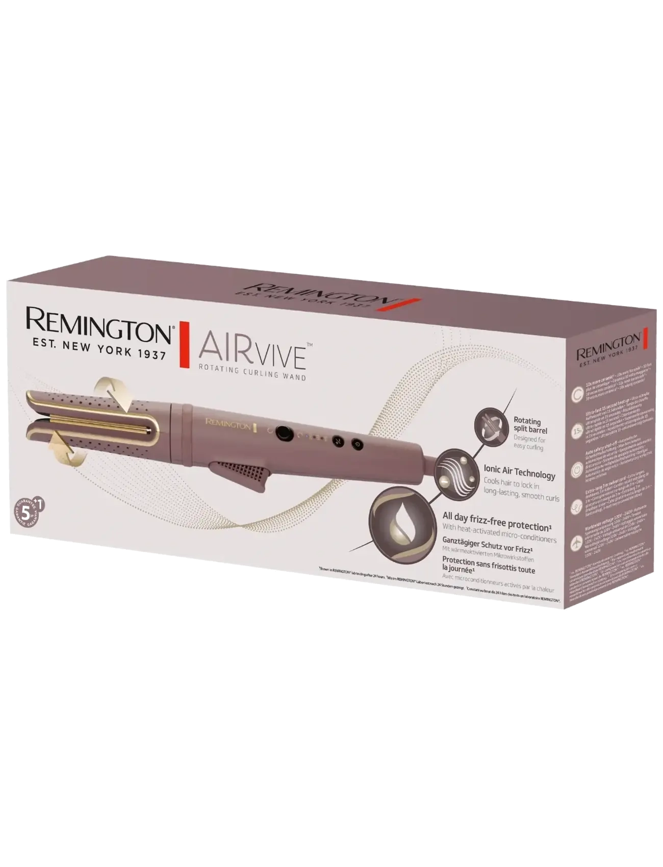 Remington - AIRvive™ Rotating Curling Wand​ - locktång - pink - 4
