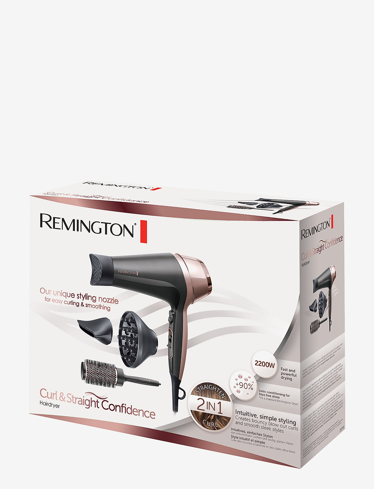 Remington - D5706 Curl&Straight Confidence Dryer - hårfønere - no color - 1