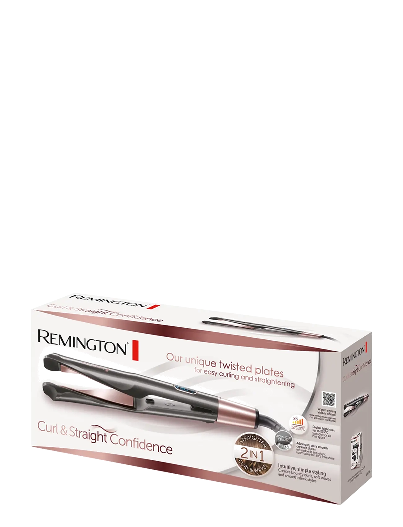 Remington - S6606 Curl & Straight Confidence - locktång - no color - 1