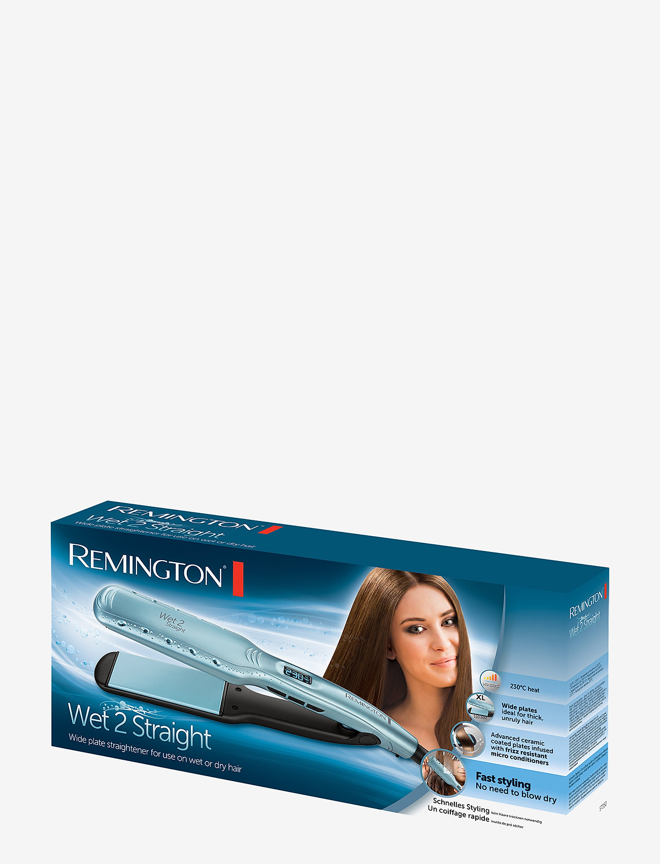 Remington - S7350 Wet 2 Straight Wide Plate S. - suoristusraudat - no color - 1