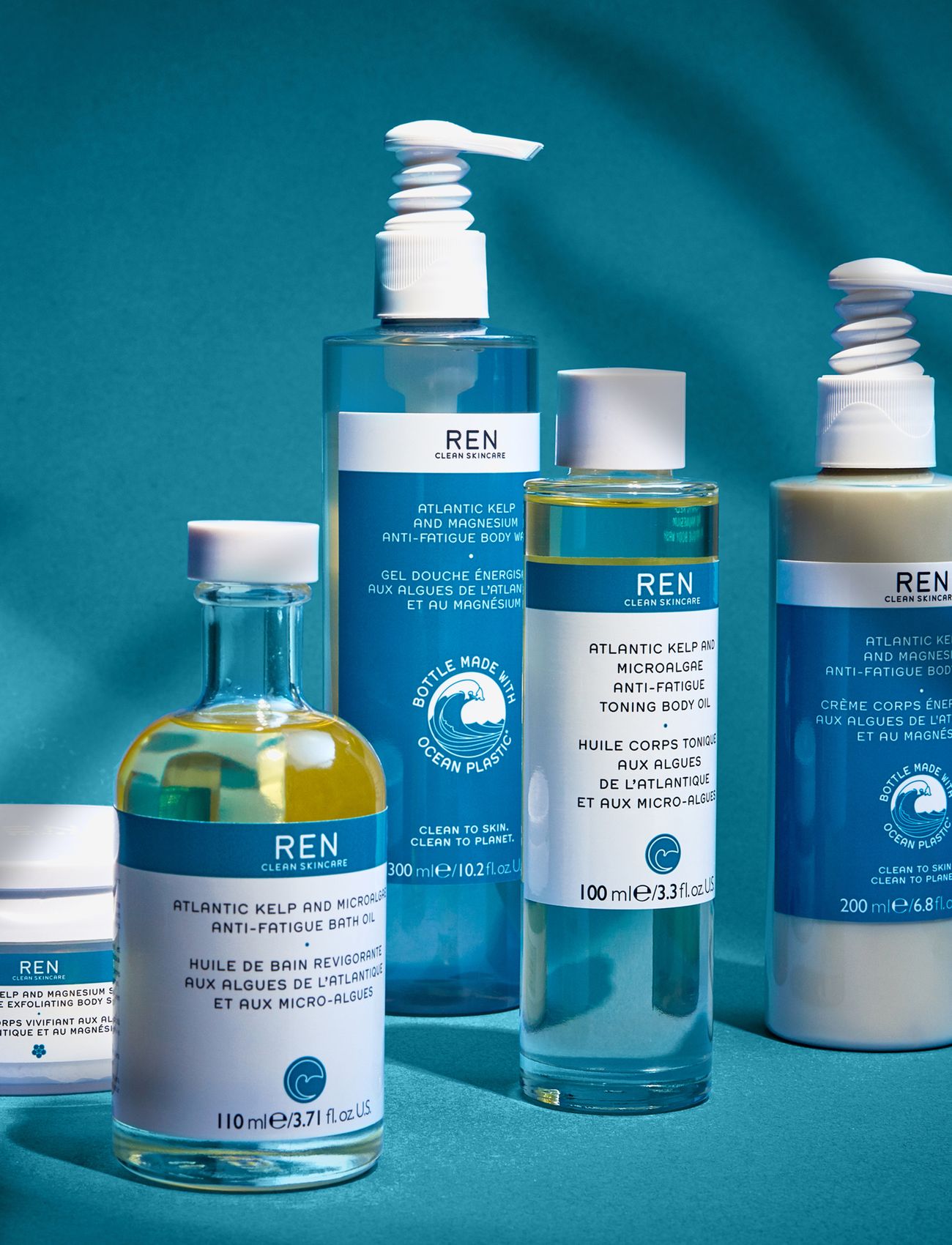 REN - Atlantic Kelp And Microalgae Anti-fatigue Body Oil - rejsestørrelser & kits  - clear - 1