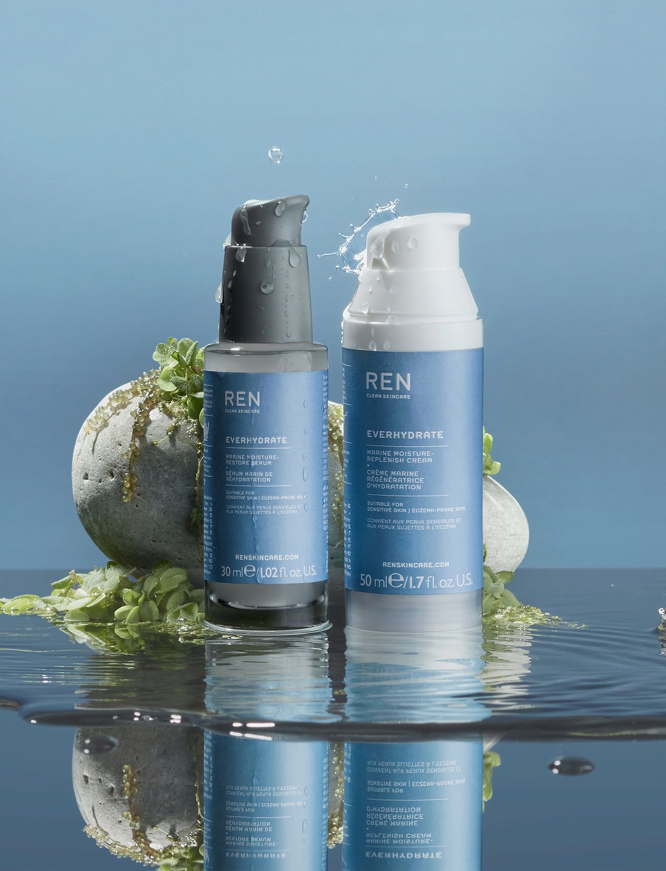 REN - MARINE MOISTURE-RESTORE SERUM - serum - clear - 4