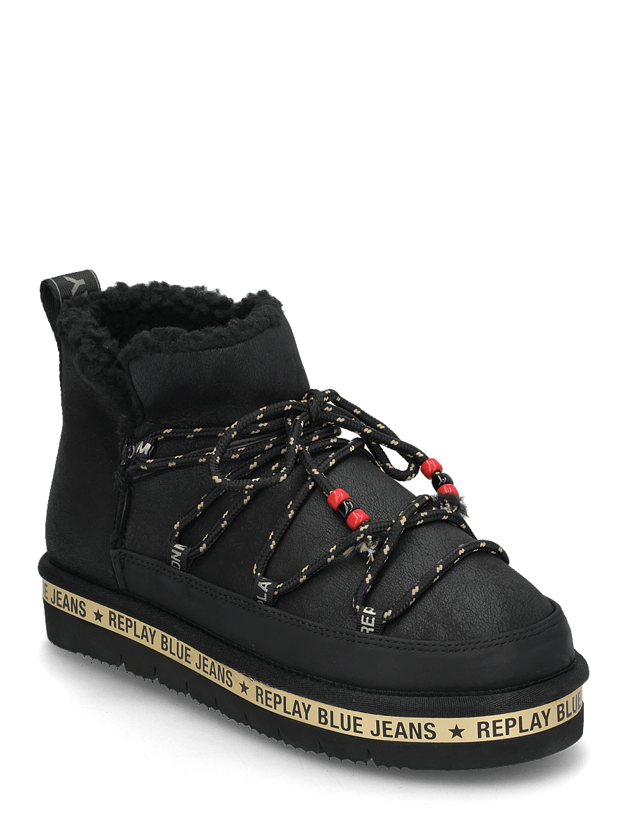 Replay - MOVE HILL - bottines doublés teddy - black 1 - 0