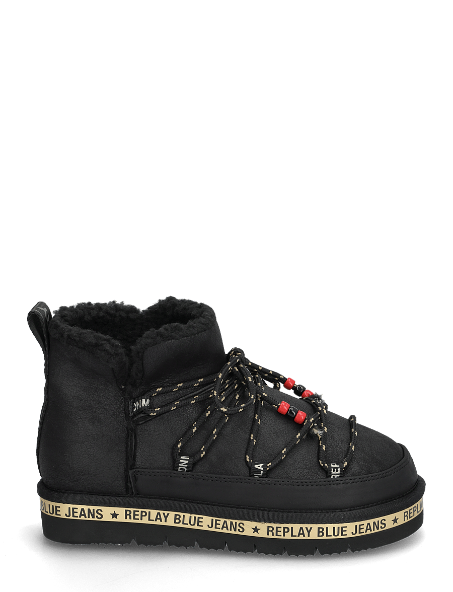 Replay - MOVE HILL - bottines doublés teddy - black 1 - 1