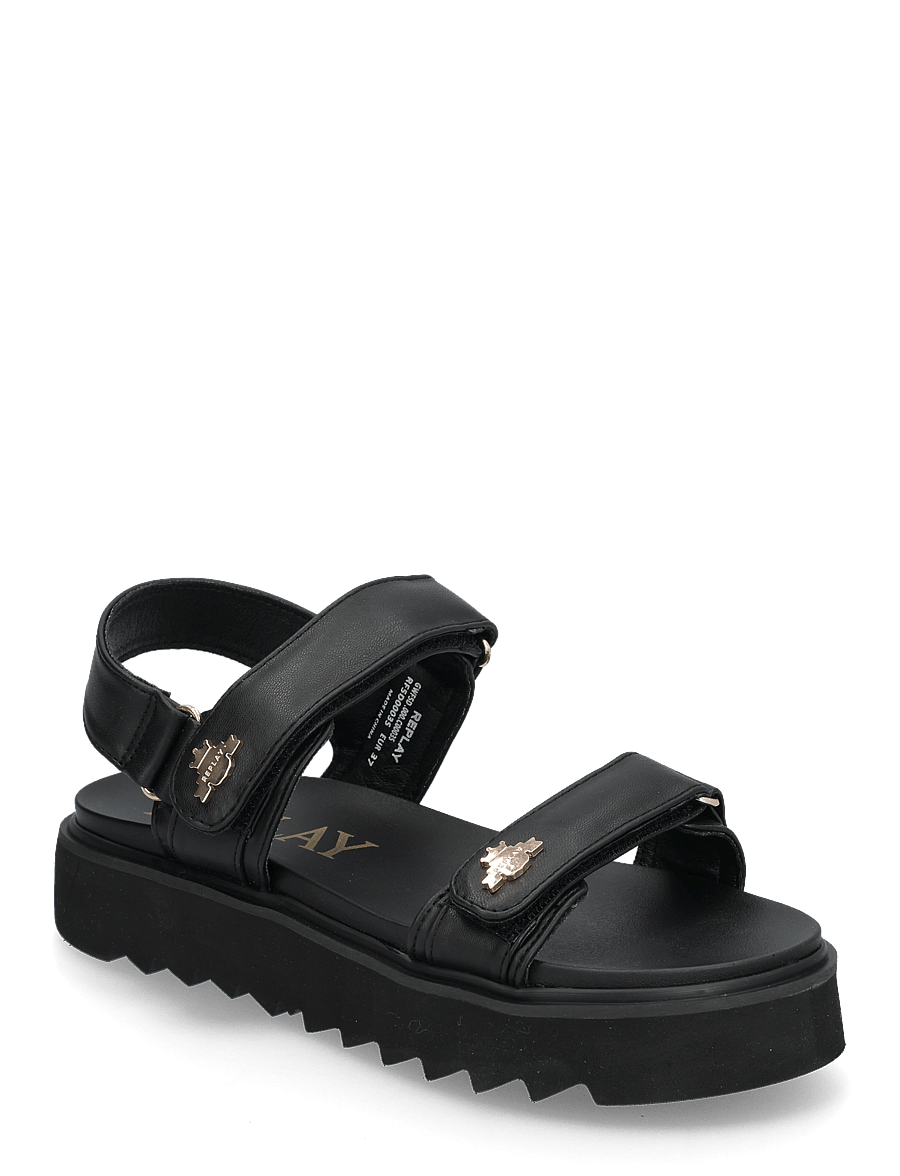 Replay - NEW ALICANTE SHIELD - platte sandalen - black - 0