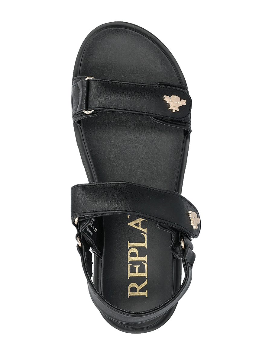 Replay - NEW ALICANTE SHIELD - platte sandalen - black - 3