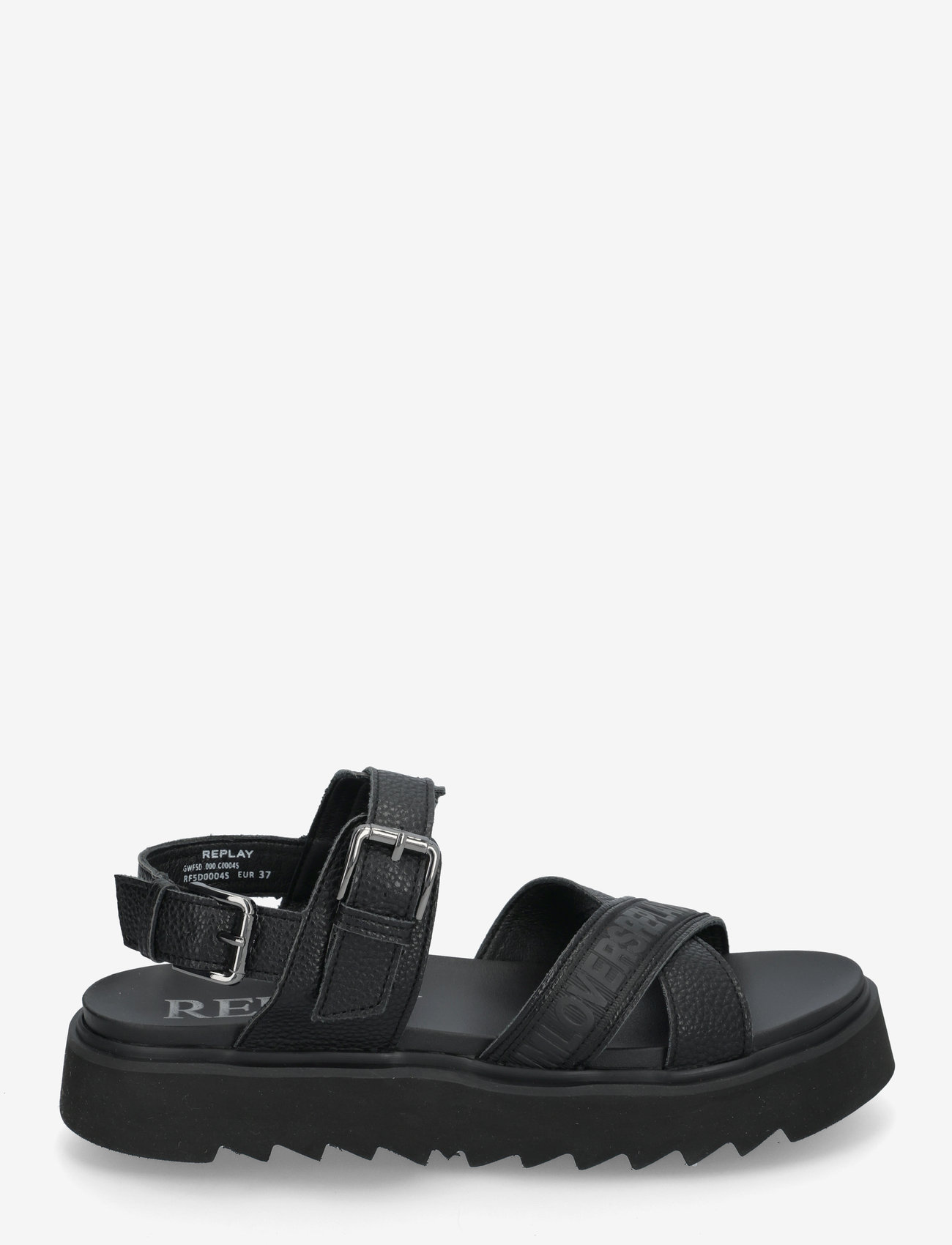 Replay - NEW ALICANTE TUMBLE - flat sandals - black - 1