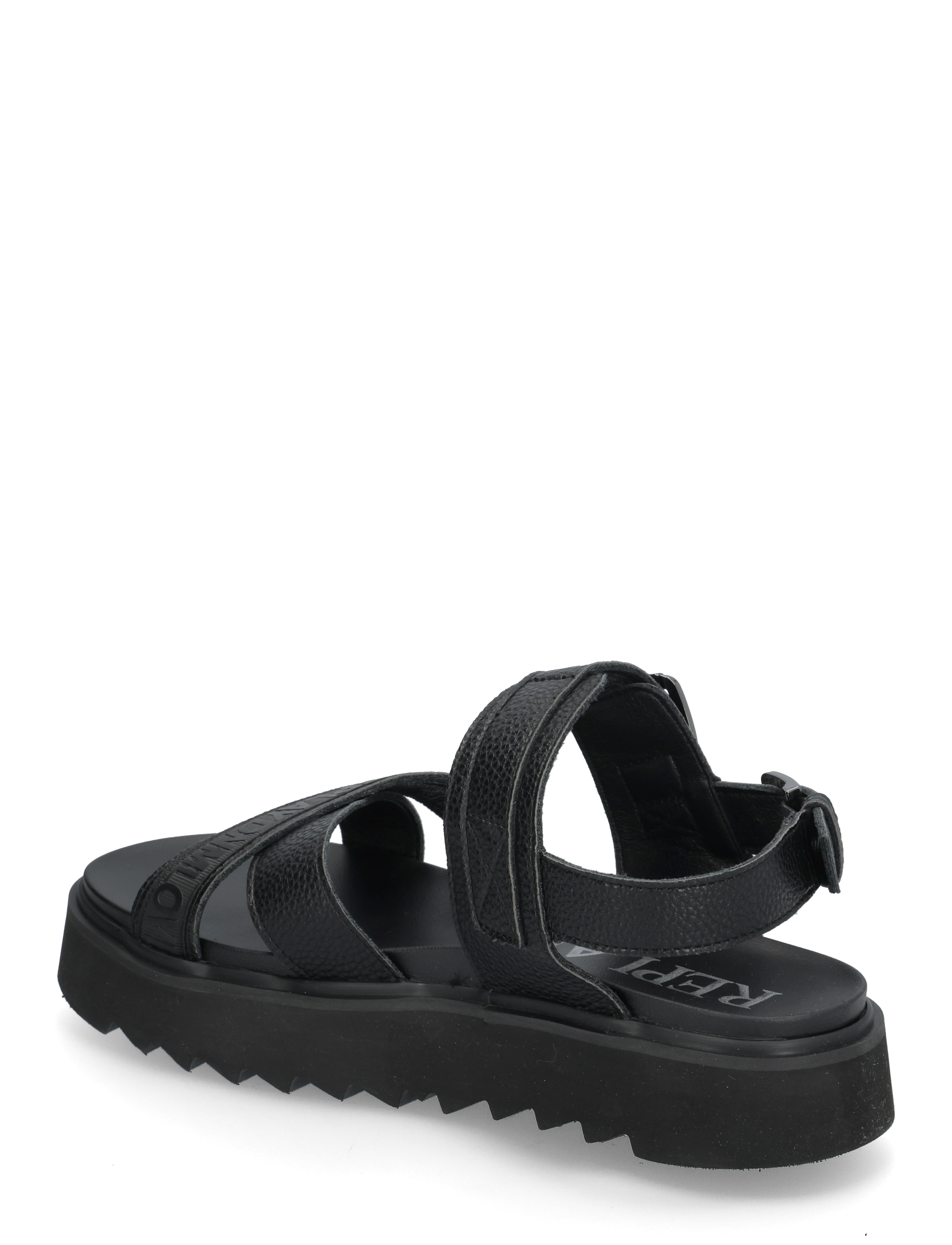 Replay - NEW ALICANTE TUMBLE - sandales plates - black - 2