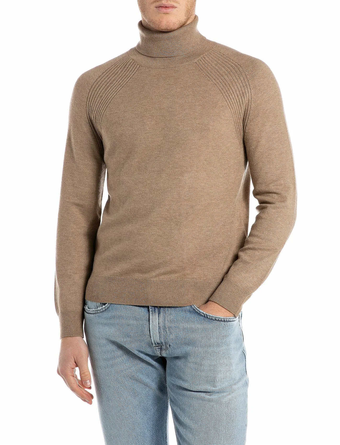 Replay Sweater Regular  Mixed Components - Beige - S 1