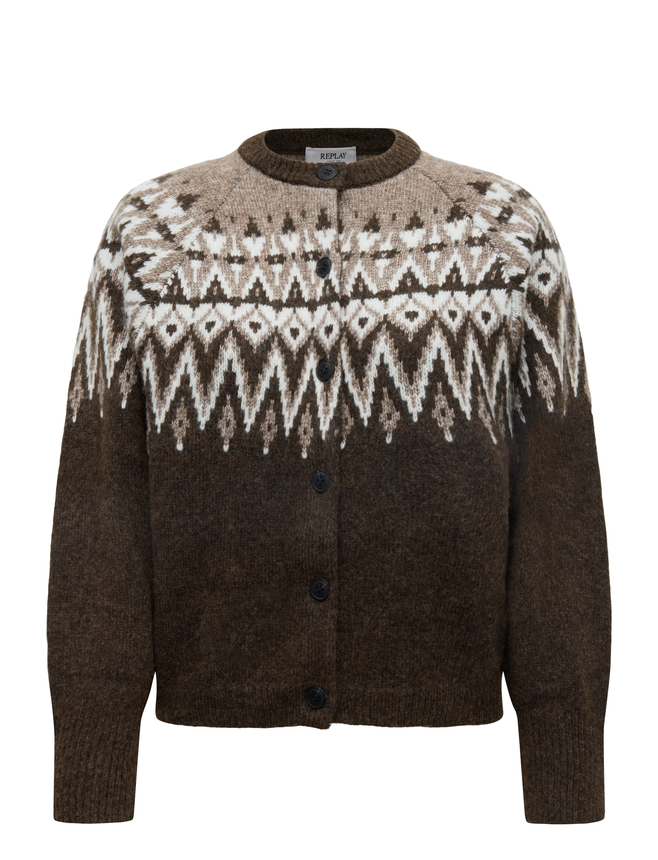 Replay Sweater CROPPED - Cardigans - MULTI COLOURED / brown