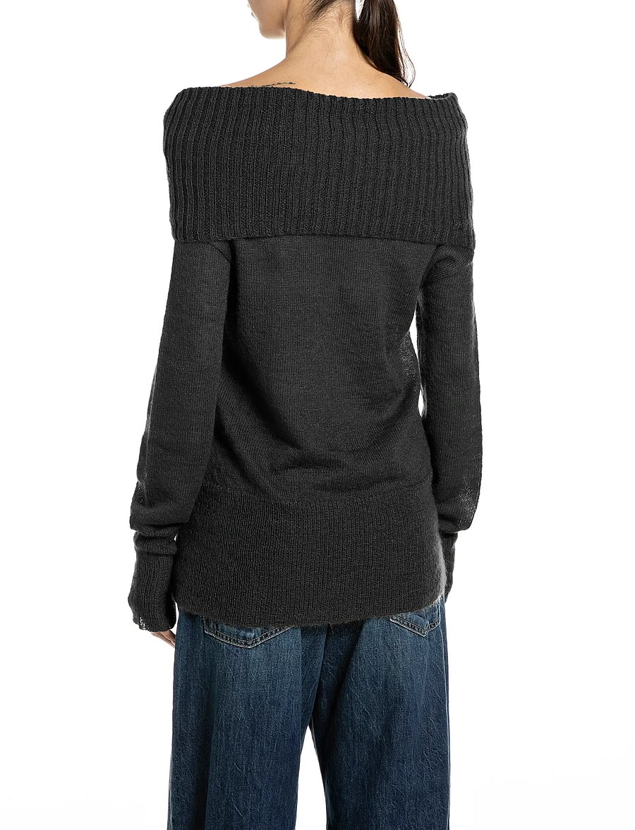 Replay - Sweater REGULAR - stickade tröjor - black - 3