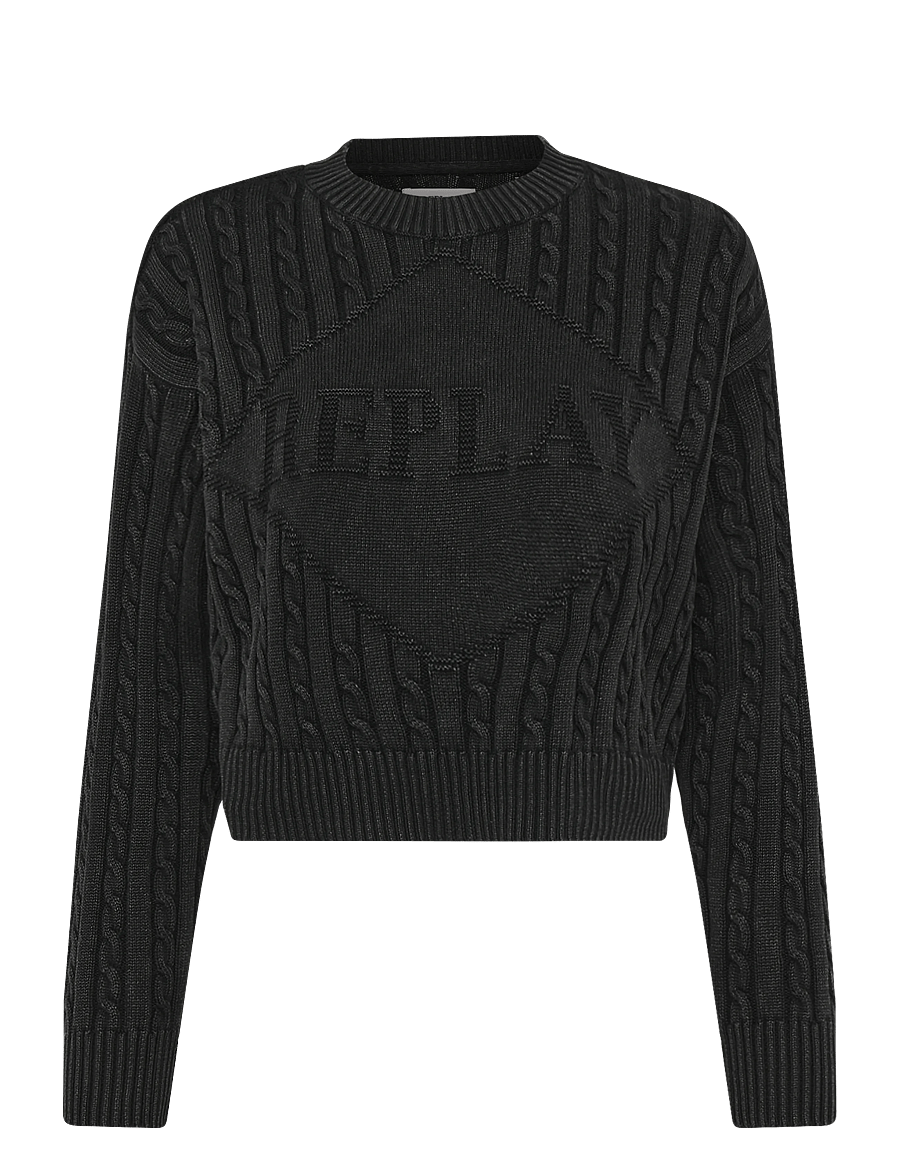 Replay - RELAXED NATURAL COMPONENT Sweater - black - 1