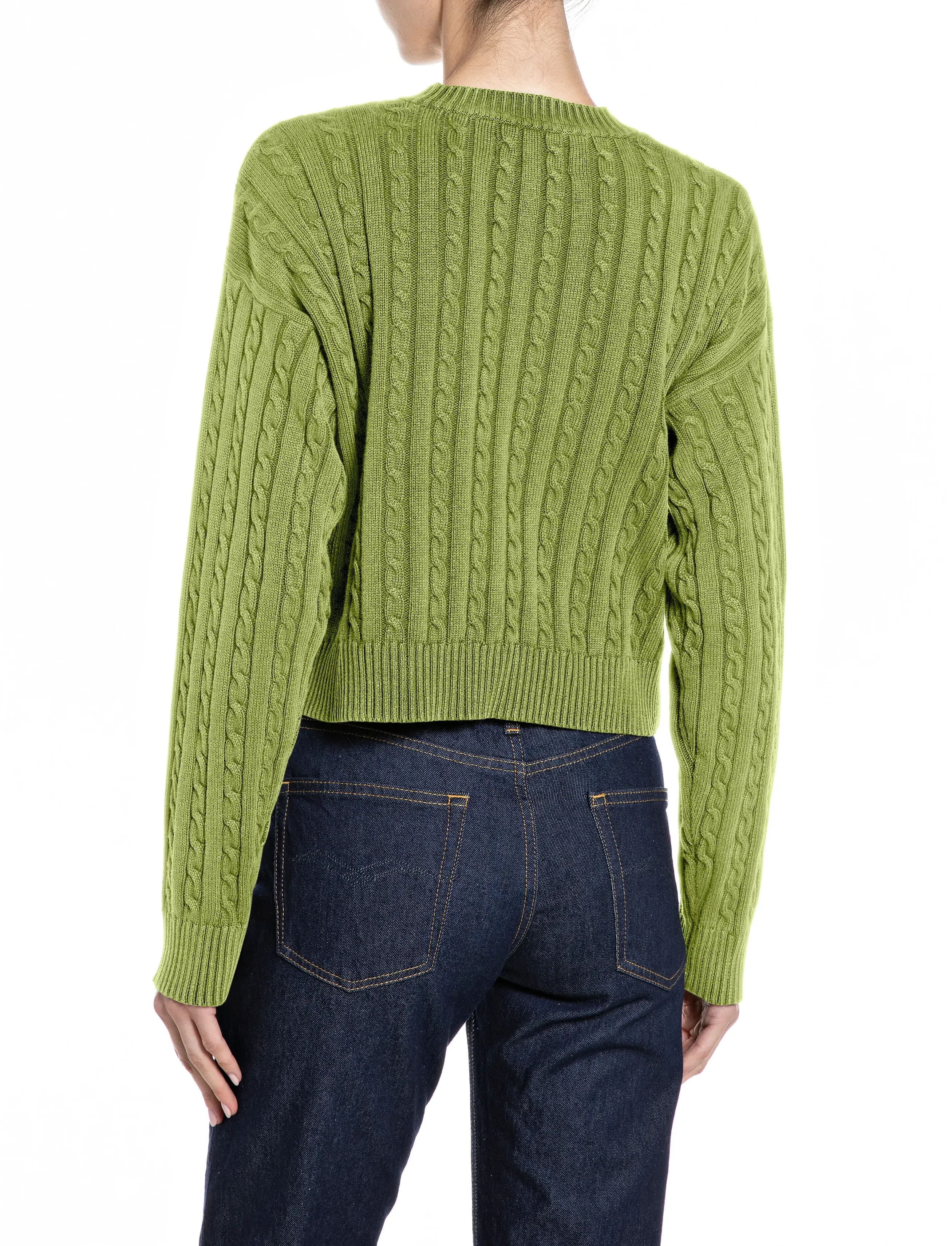 Replay - RELAXED   NATURAL COMPONENT Sweater - crop tops - green - 3