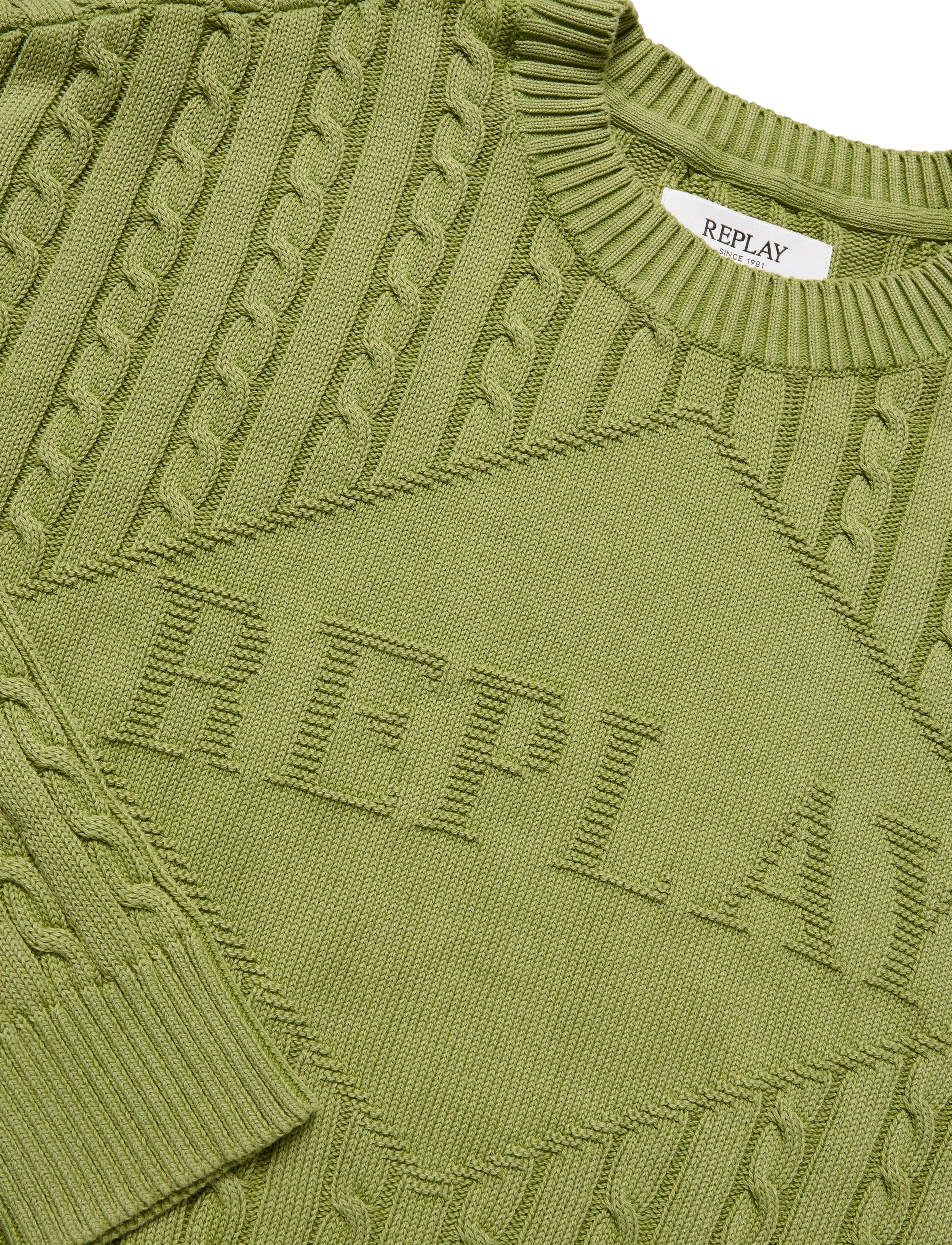 Replay - RELAXED   NATURAL COMPONENT Sweater - crop tops - green - 4