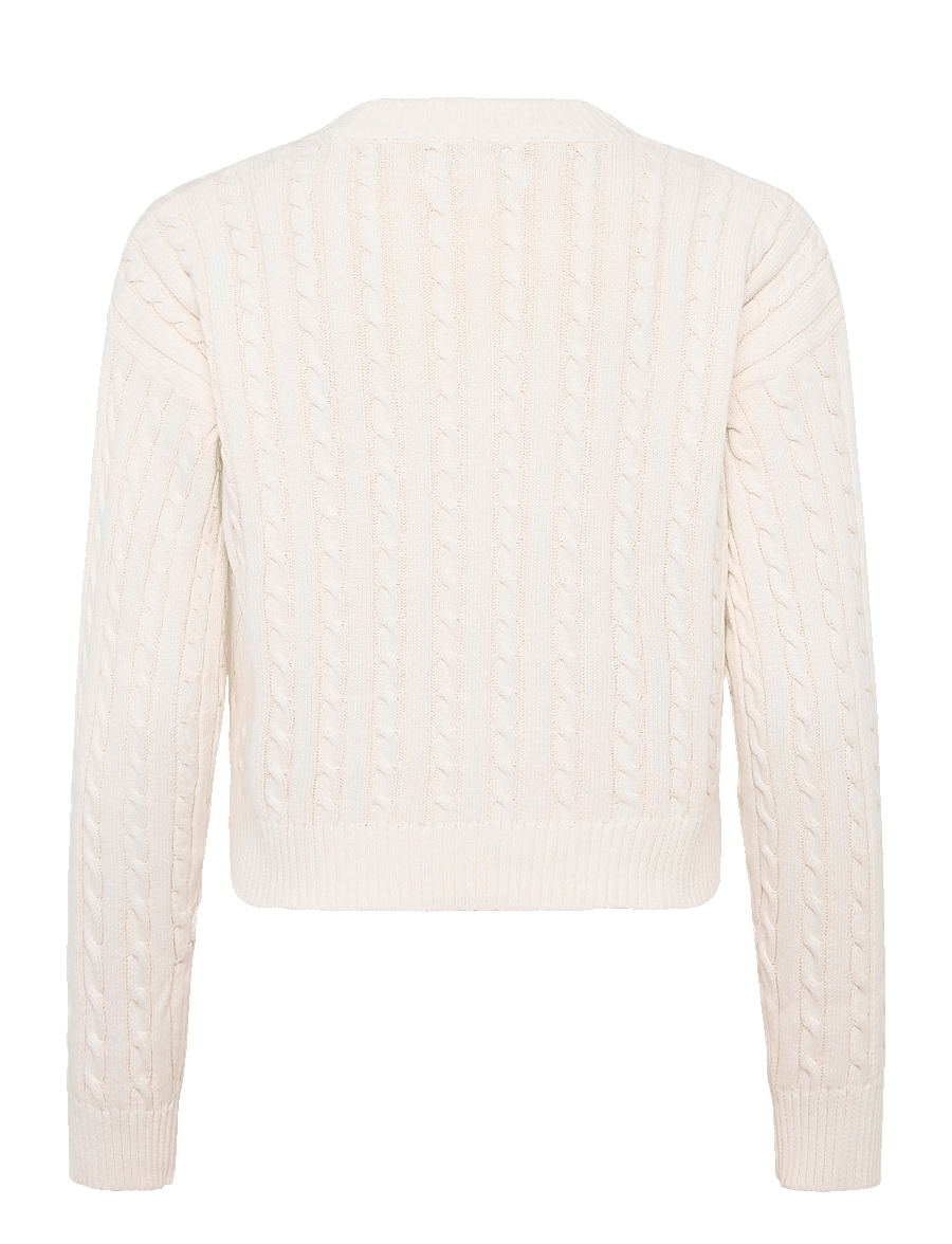 Replay - RELAXED NATURAL COMPONENT Sweater - crop tops - white - 2