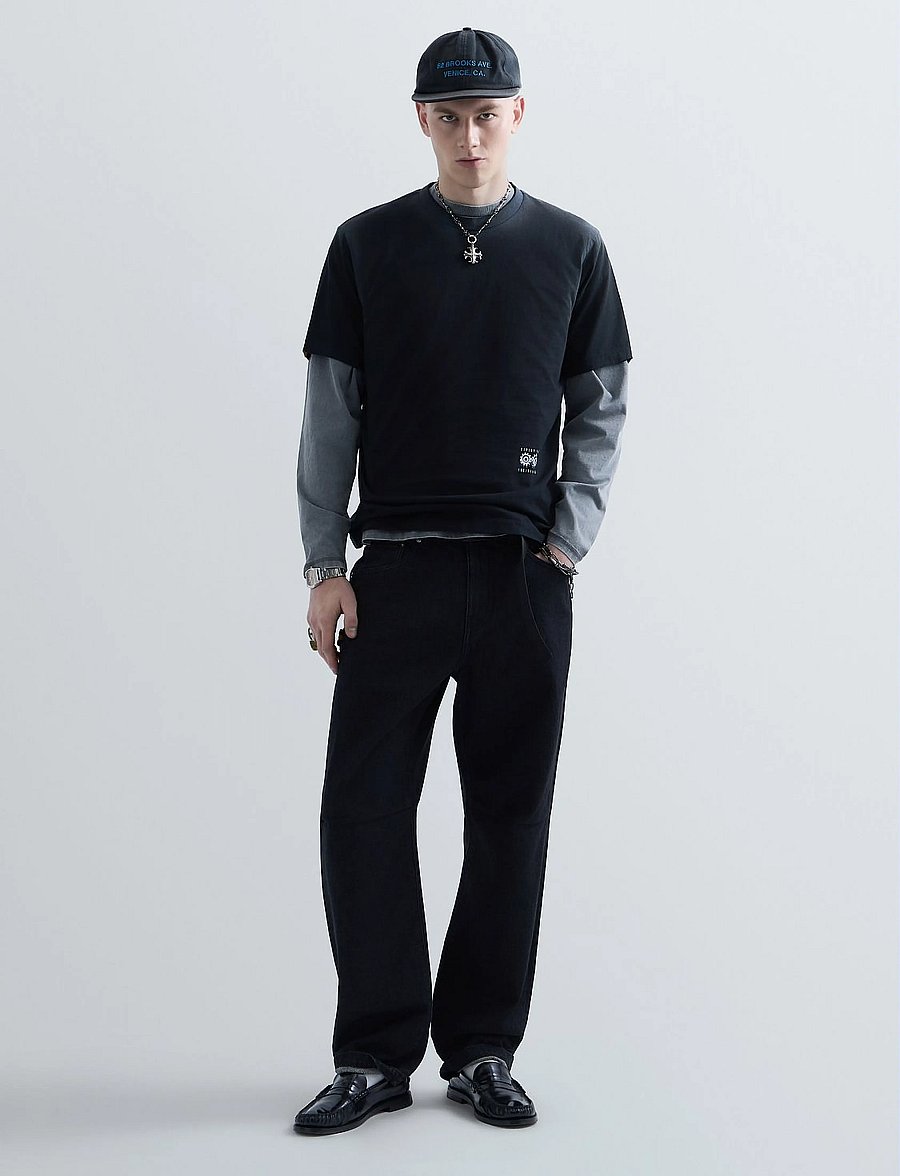 Replay - Trousers - alt laienevad teksad - black - 0