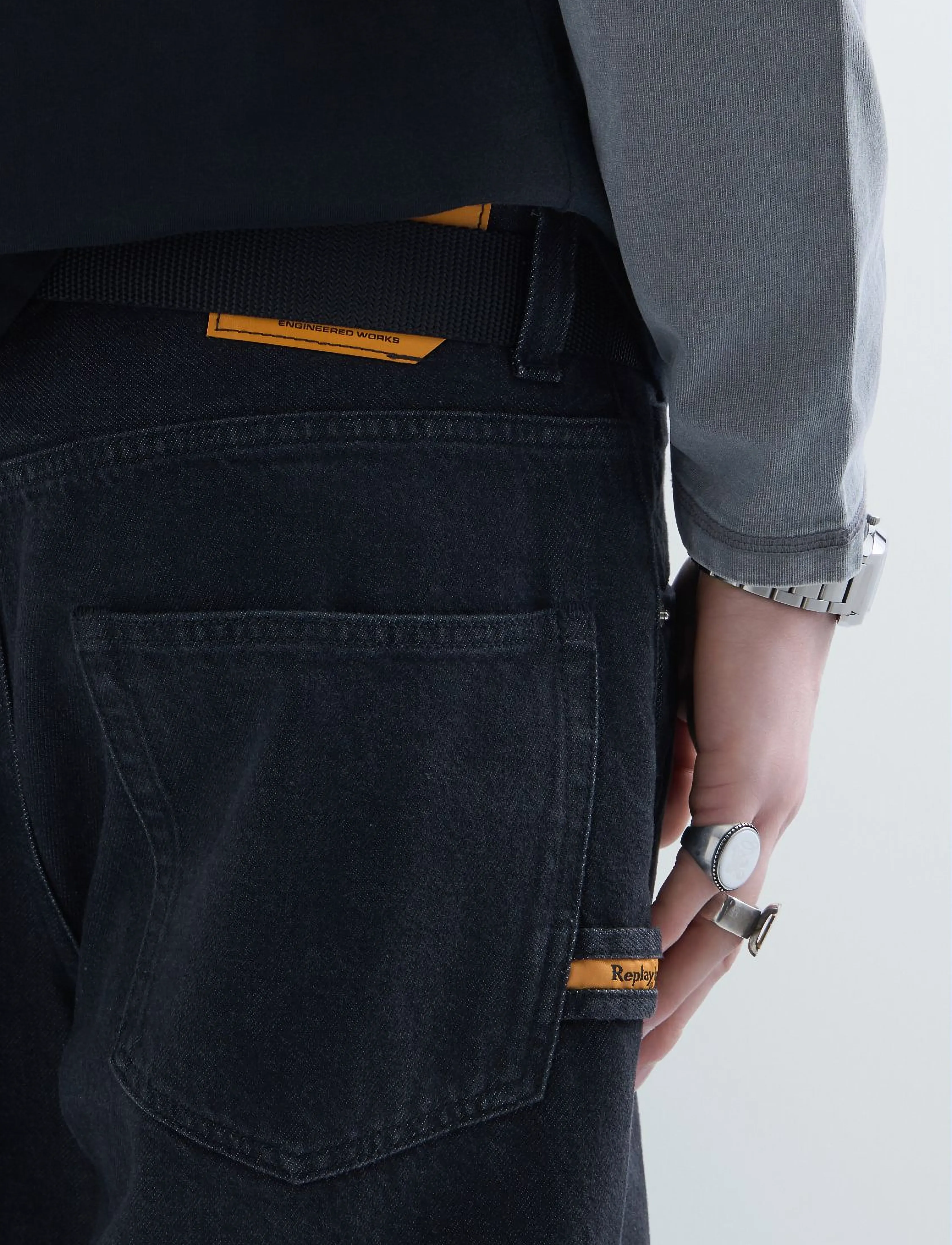 Replay - Trousers - trousers & jeans - black - 5