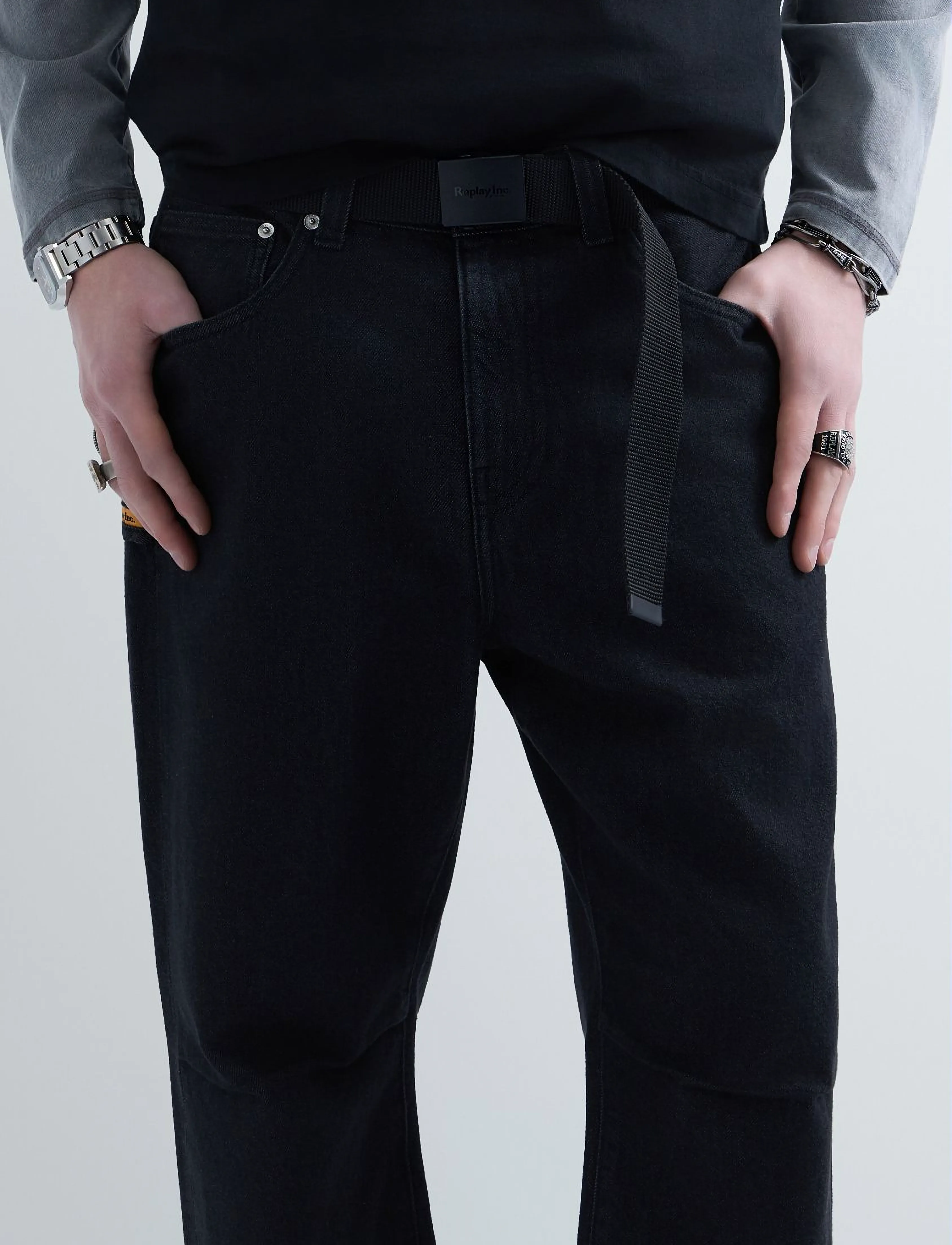 Replay Trousers - Streetstyle - BLACK / black
