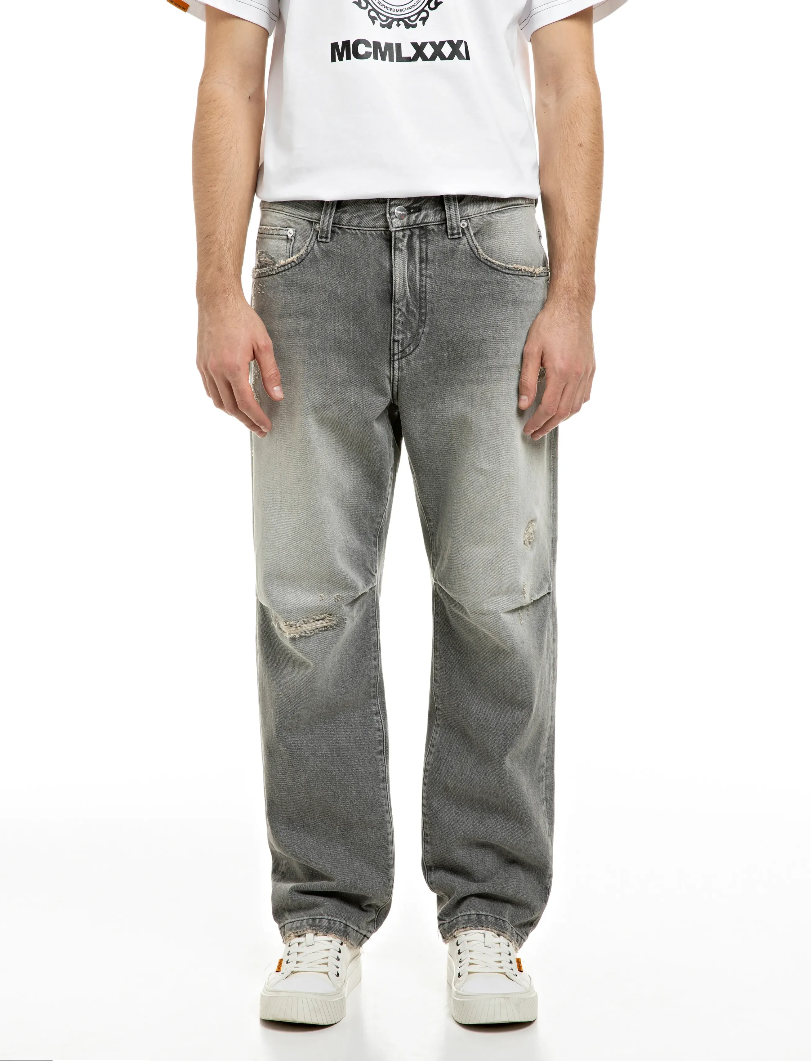 Replay - Trousers STRAIGHT - bukser & jeans - grey - 0