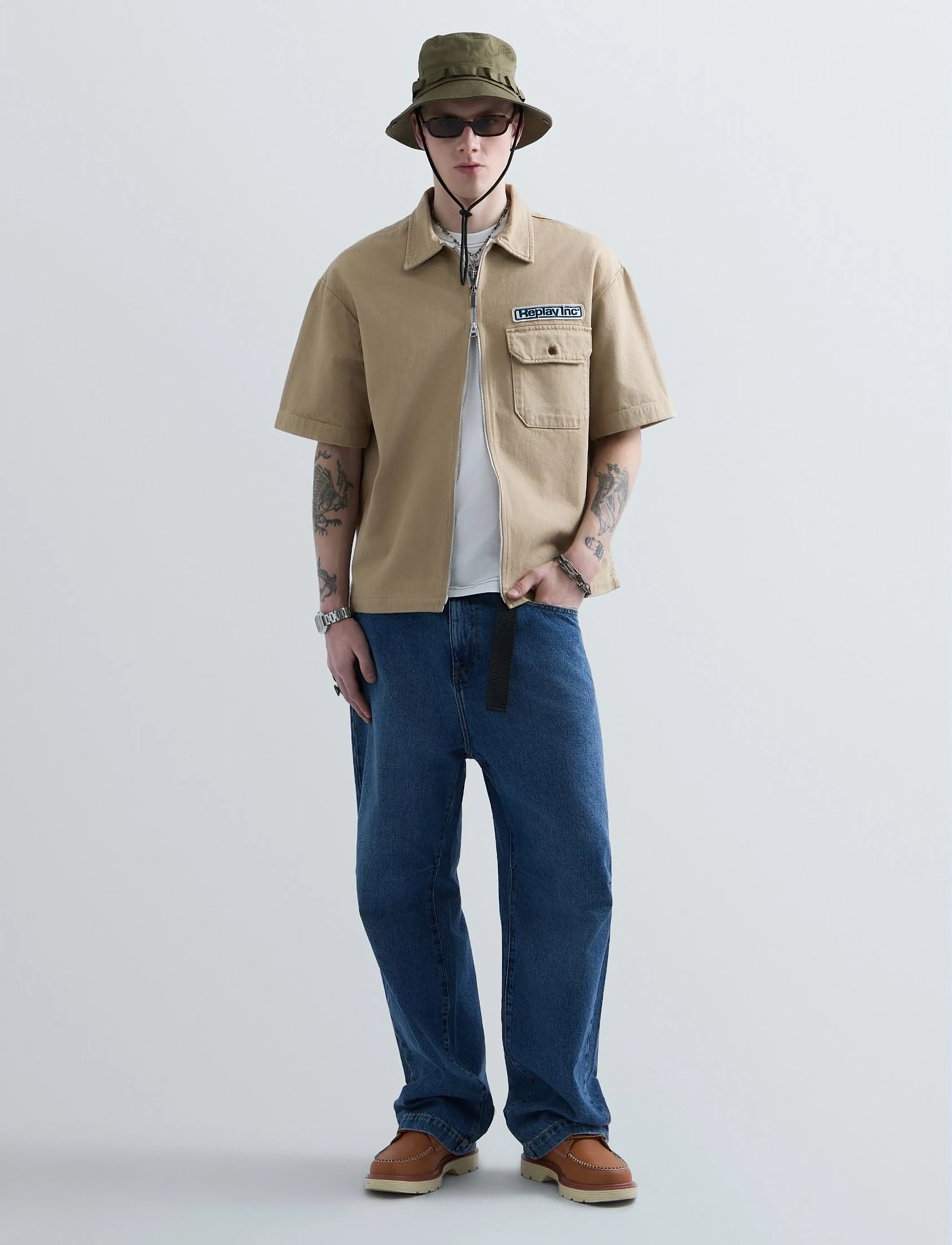 Replay Trousers Baggy, 32 x 32, Jeans, Blau - Relaxed, Männerswear